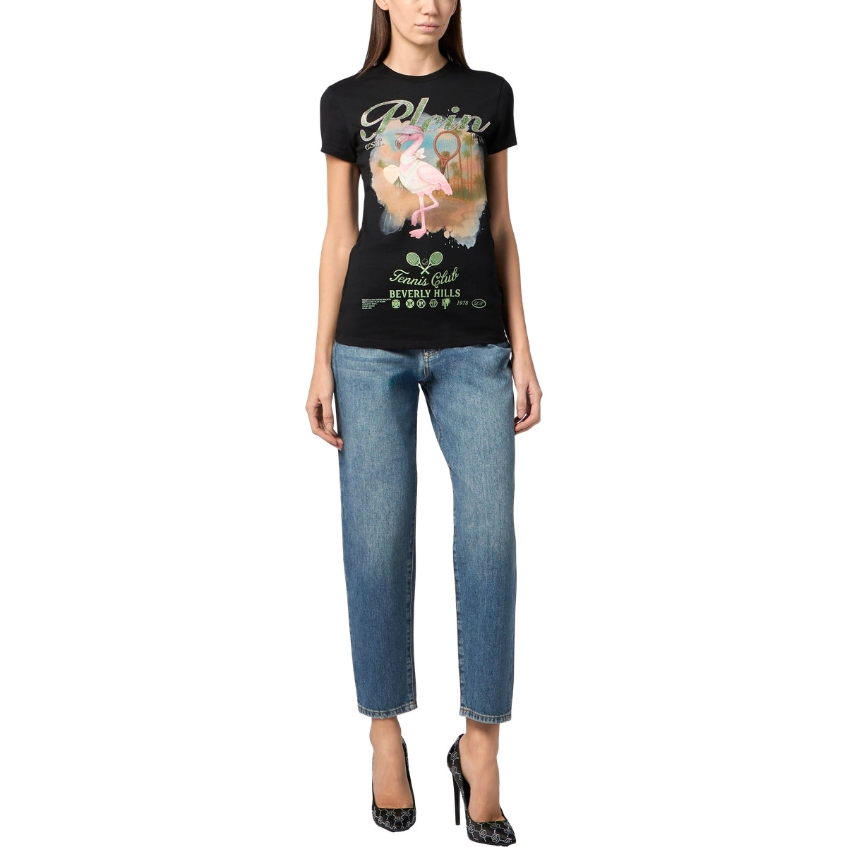 Sexy Pure Fit T-Shirt Tennis Club Strass