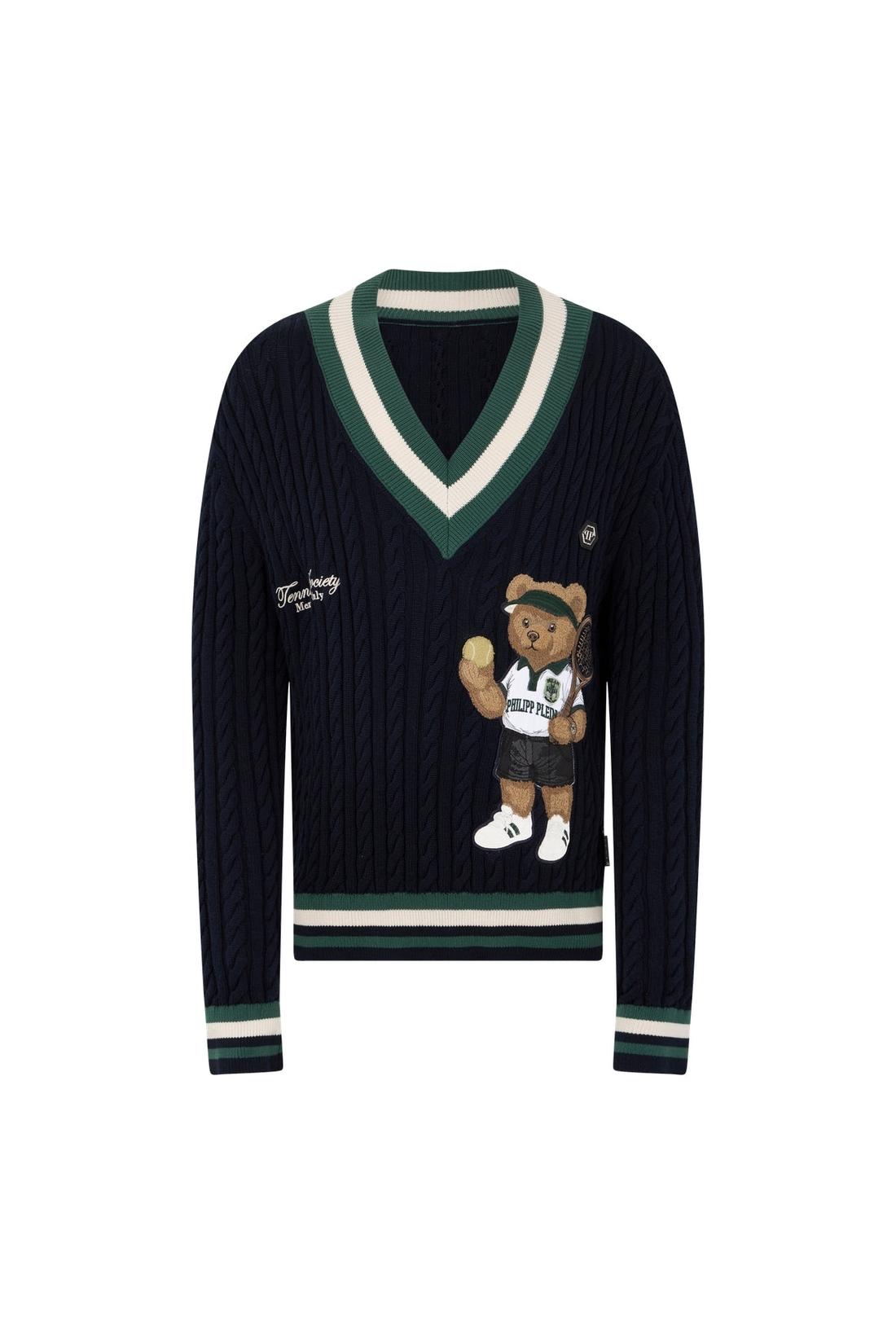 Philipp Plein V-Neck Pullover Plein Tennis, Strick & Pullover