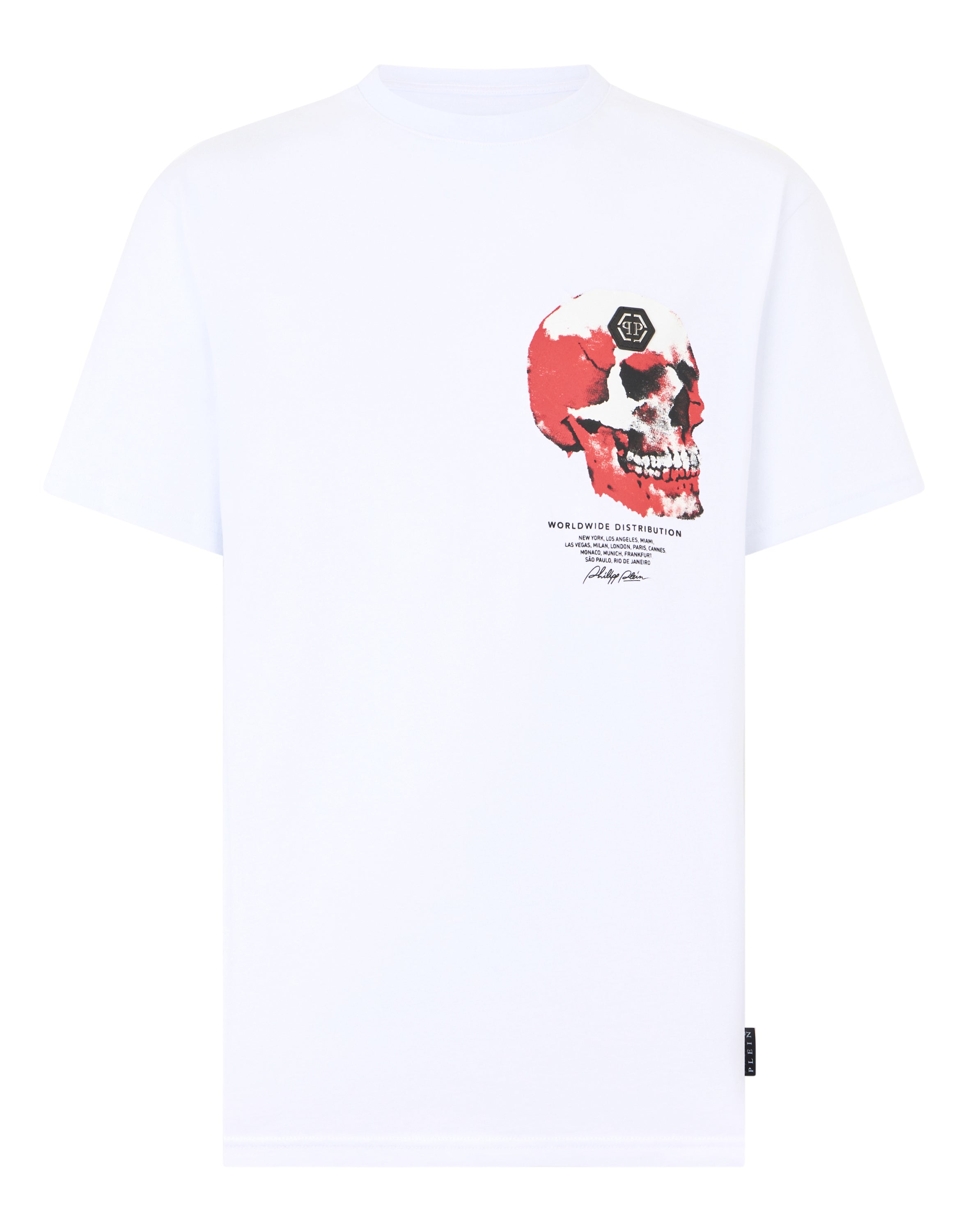 Roundneck T-Shirt Puffy Red Skull Skull