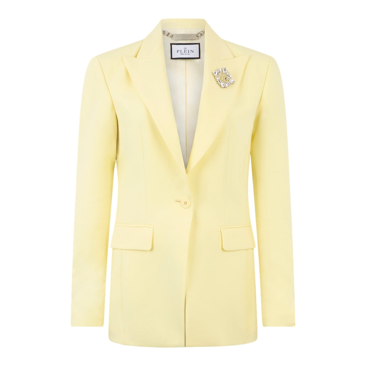 Wool Fitted Single-Breasted Blazer
