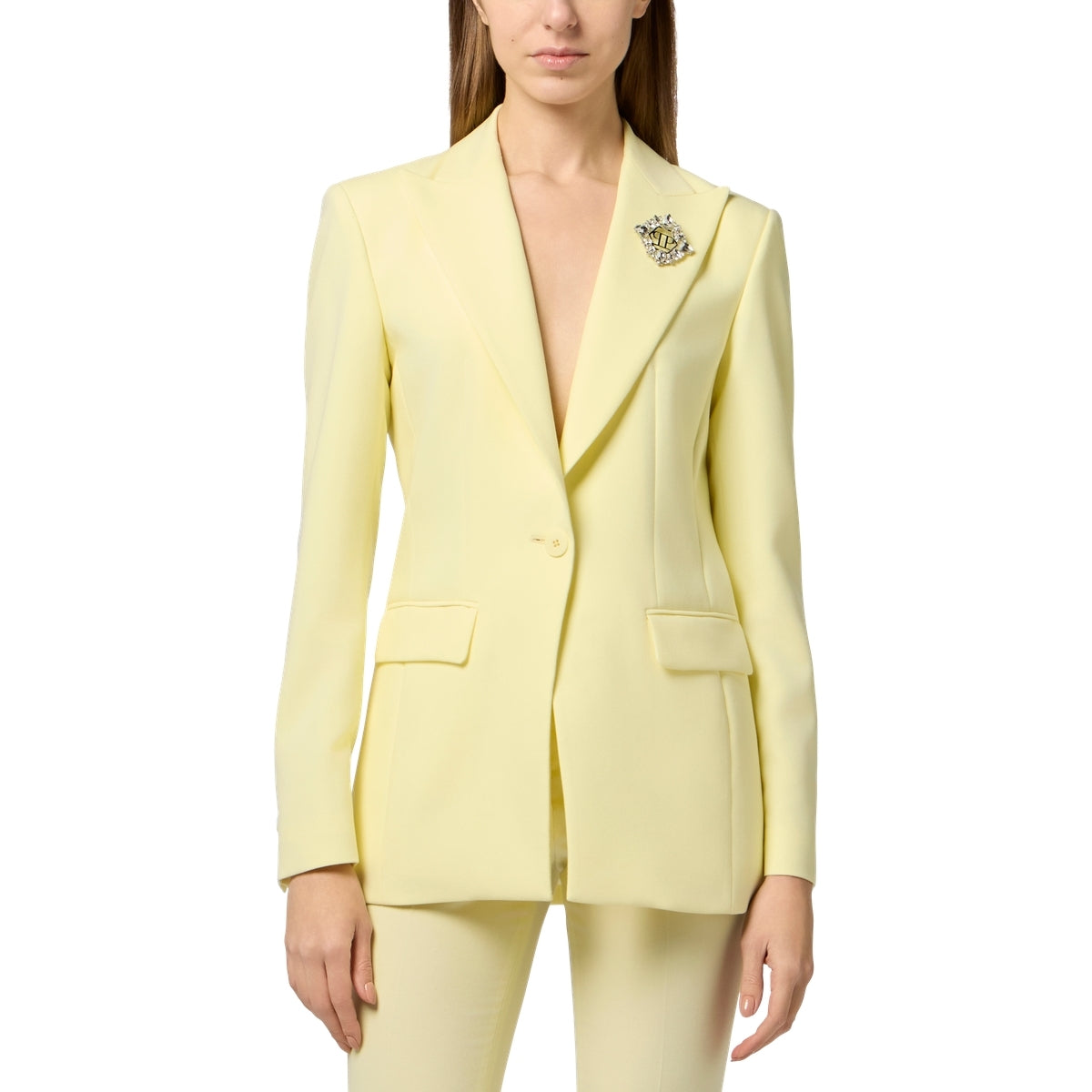 Wool Fitted Single-Breasted Blazer