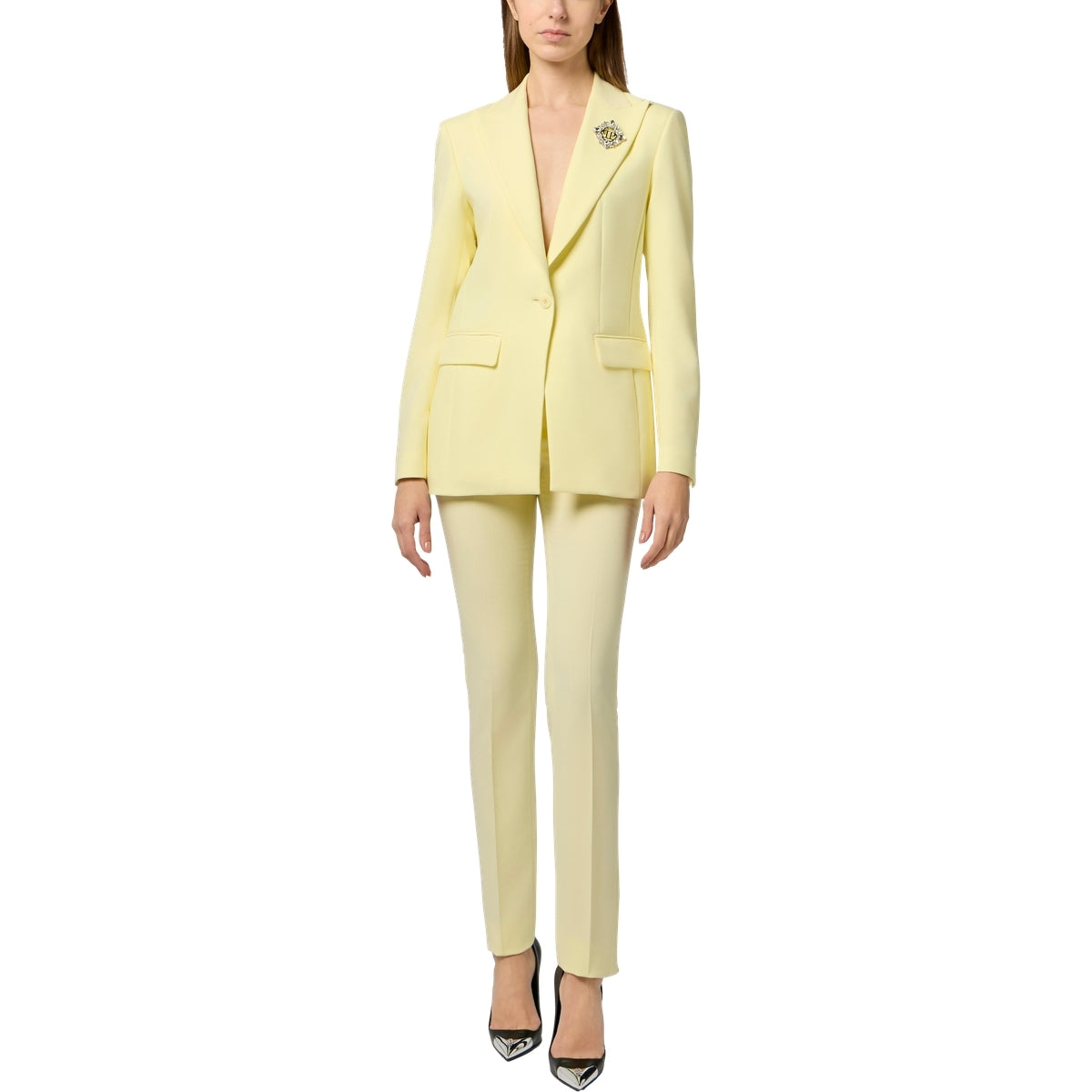 Wool Fitted Single-Breasted Blazer