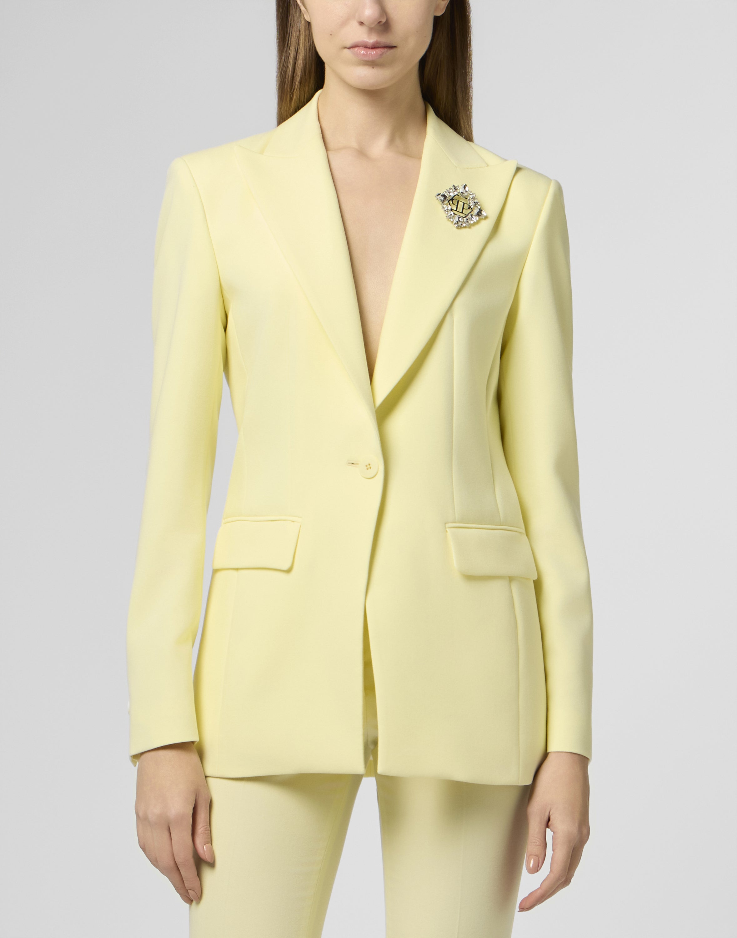 Wool Fitted Single-Breasted Blazer