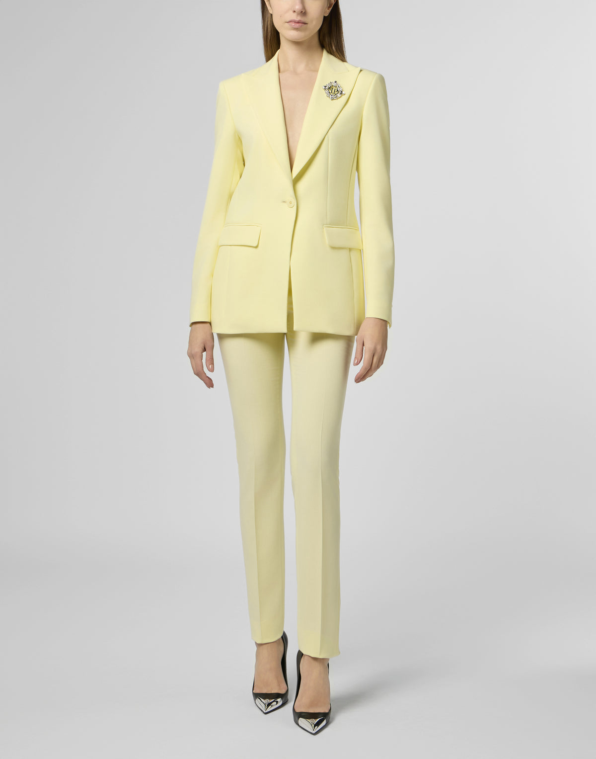 Wool Fitted Single-Breasted Blazer