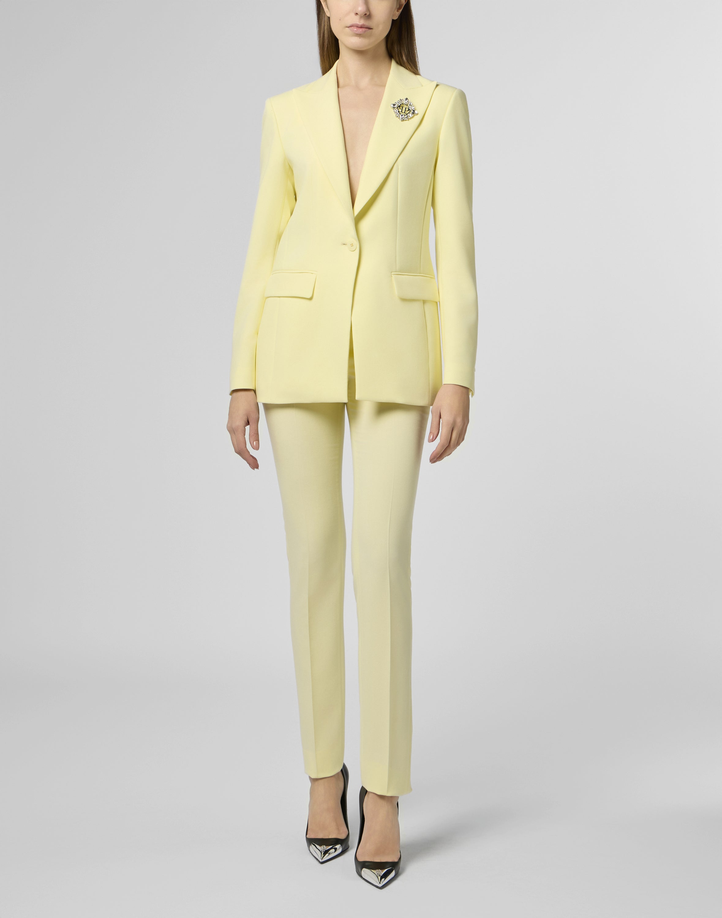 Wool Fitted Single-Breasted Blazer