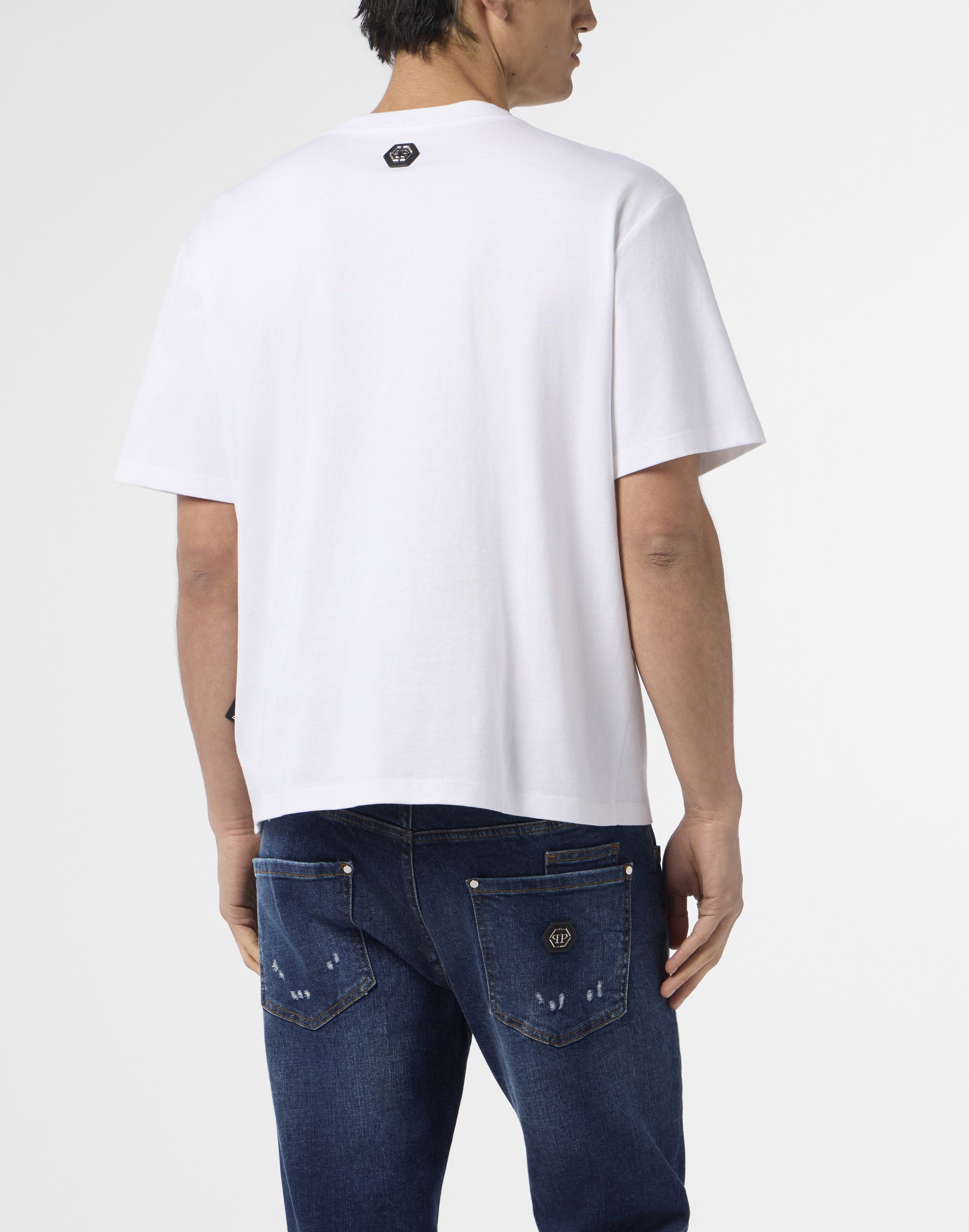 Washed Round Neck T-Shirt Plein Eagle