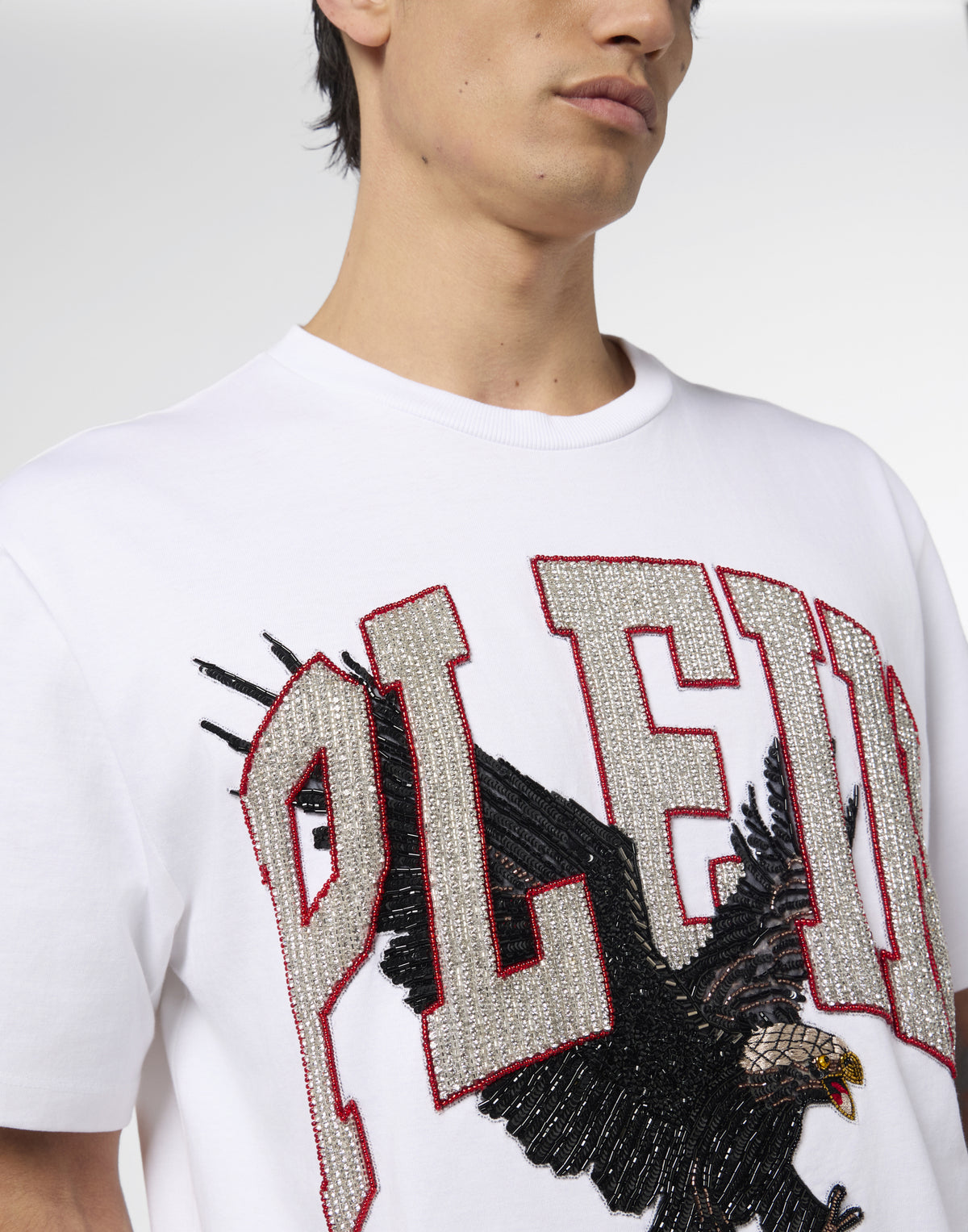 Washed Round Neck T-Shirt Plein Eagle