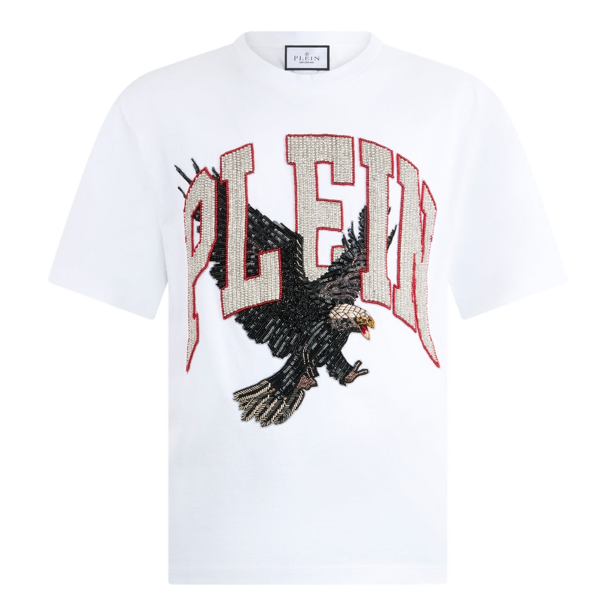 Washed Round Neck T-Shirt Plein Eagle