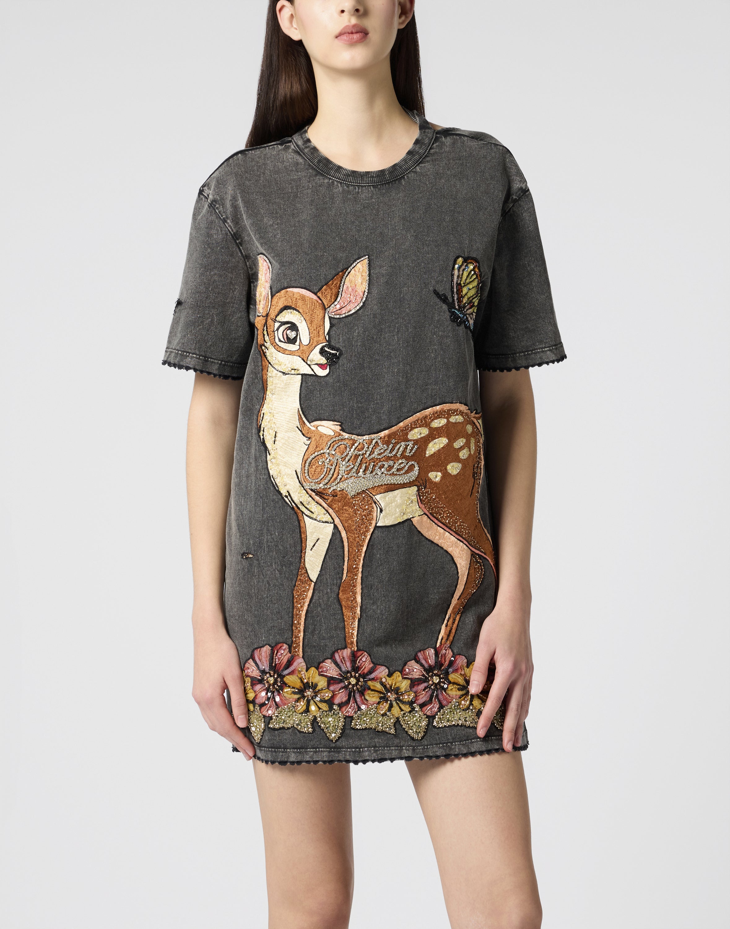 Open Back Destroyed T-Shirt Dress Fairy