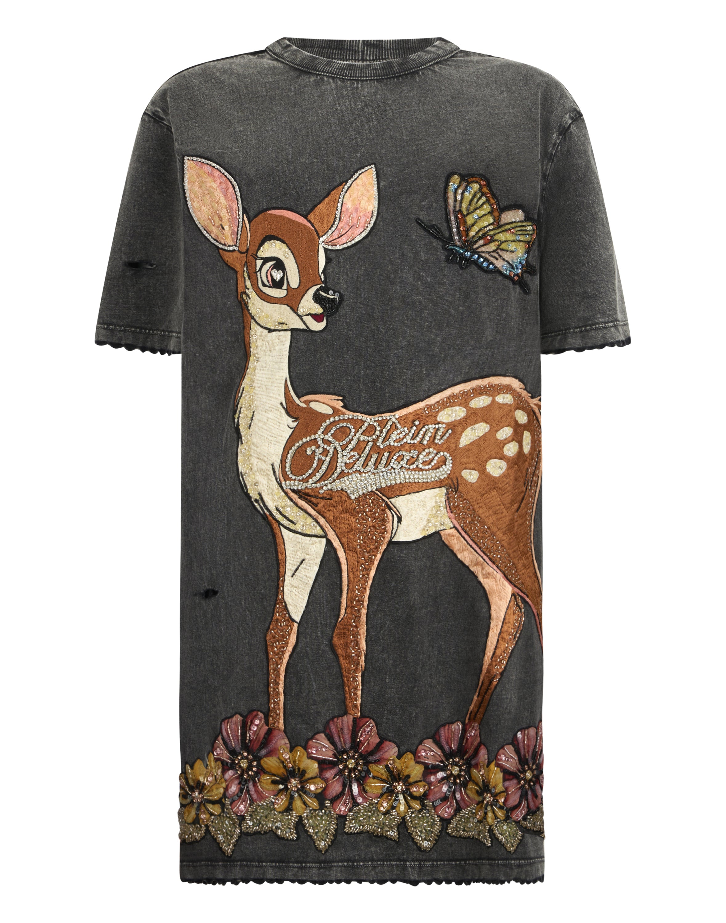 Open Back Destroyed T-Shirt Dress Fairy