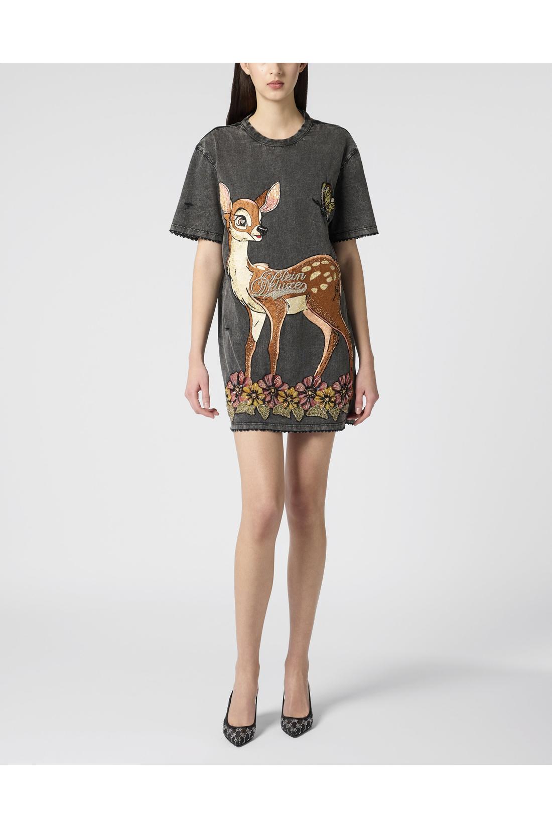 Philipp Plein Open Back Destroyed T-Shirt Dress Fairy, Shirts