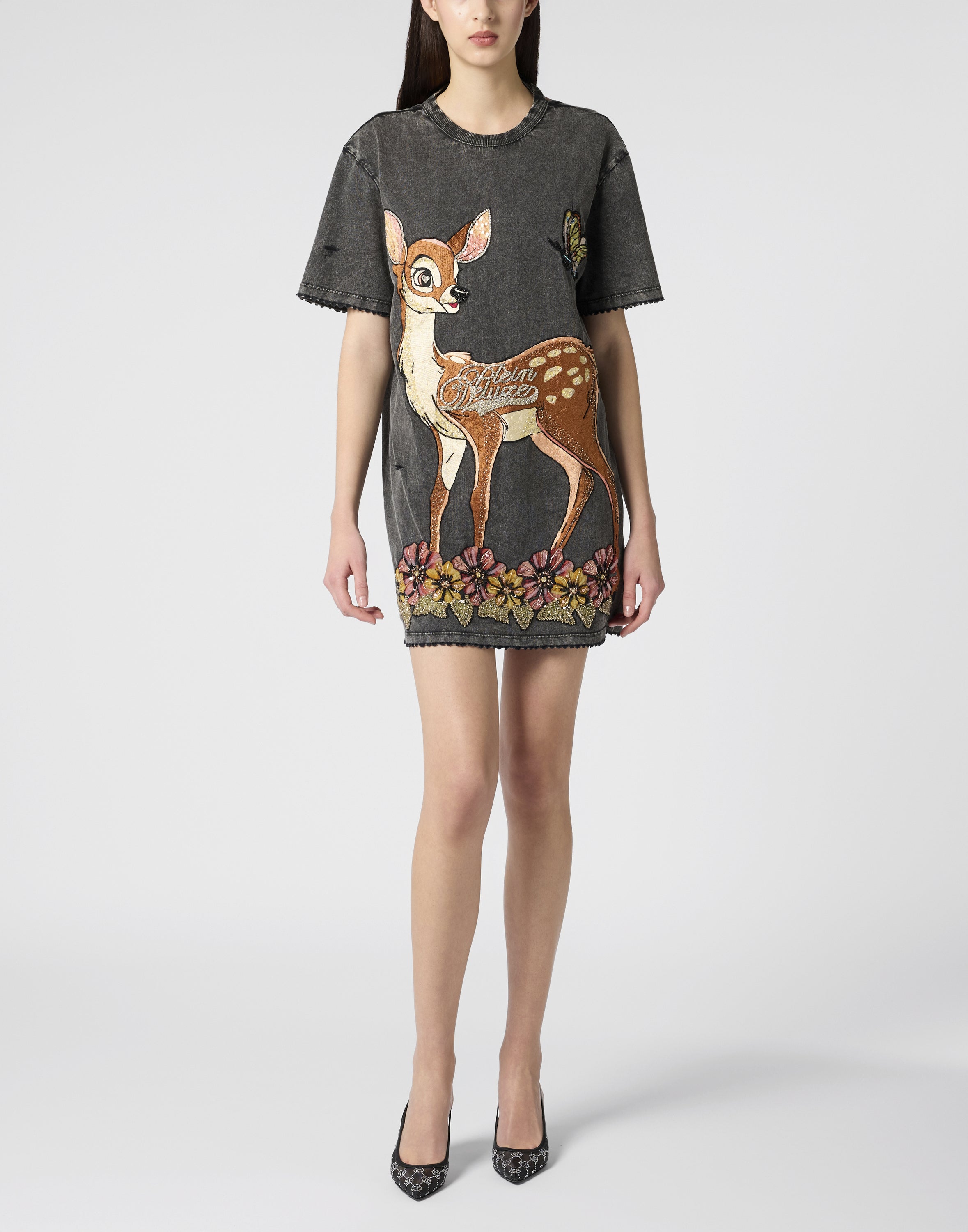 Open Back Destroyed T-Shirt Dress Fairy