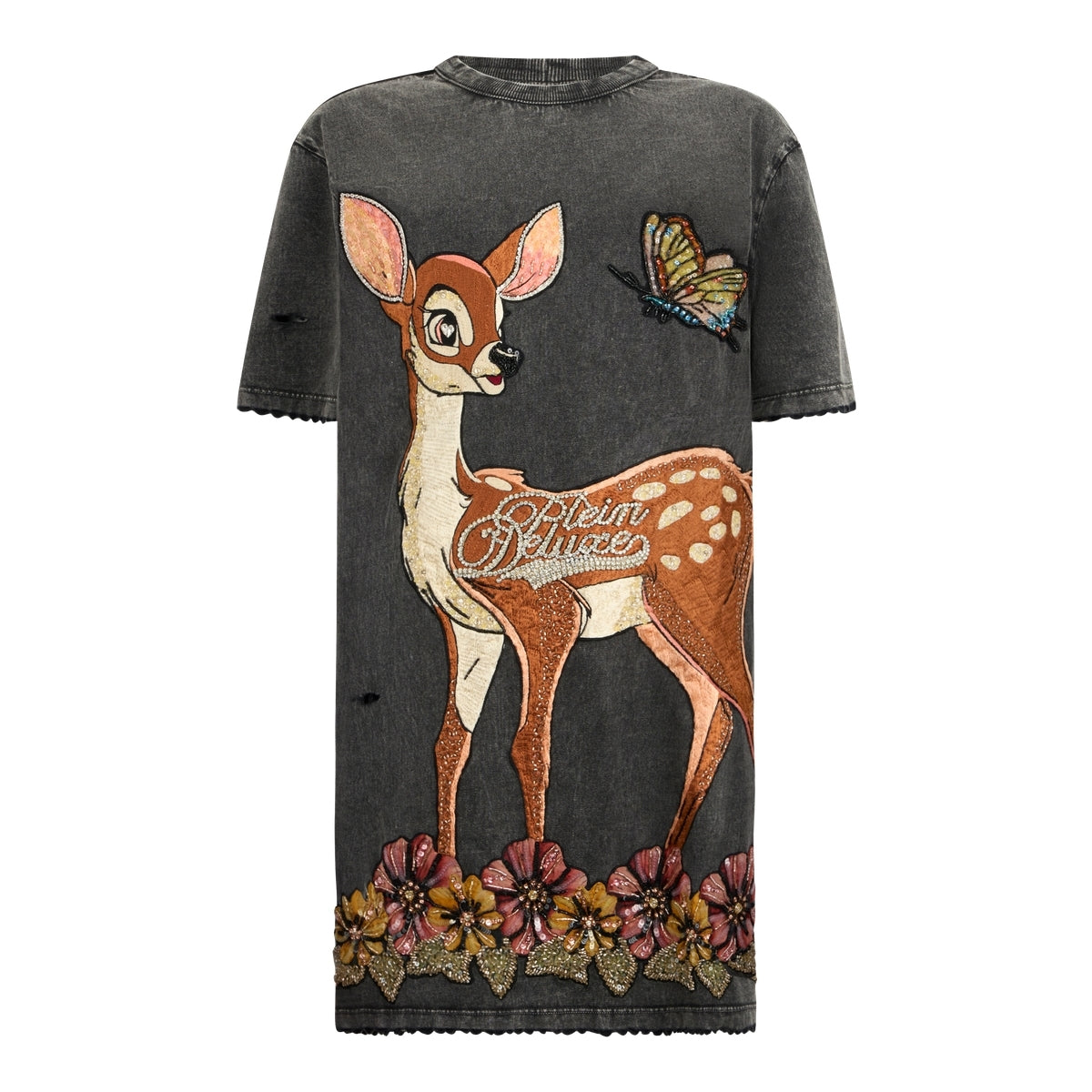 Open Back Destroyed T-Shirt Dress Fairy