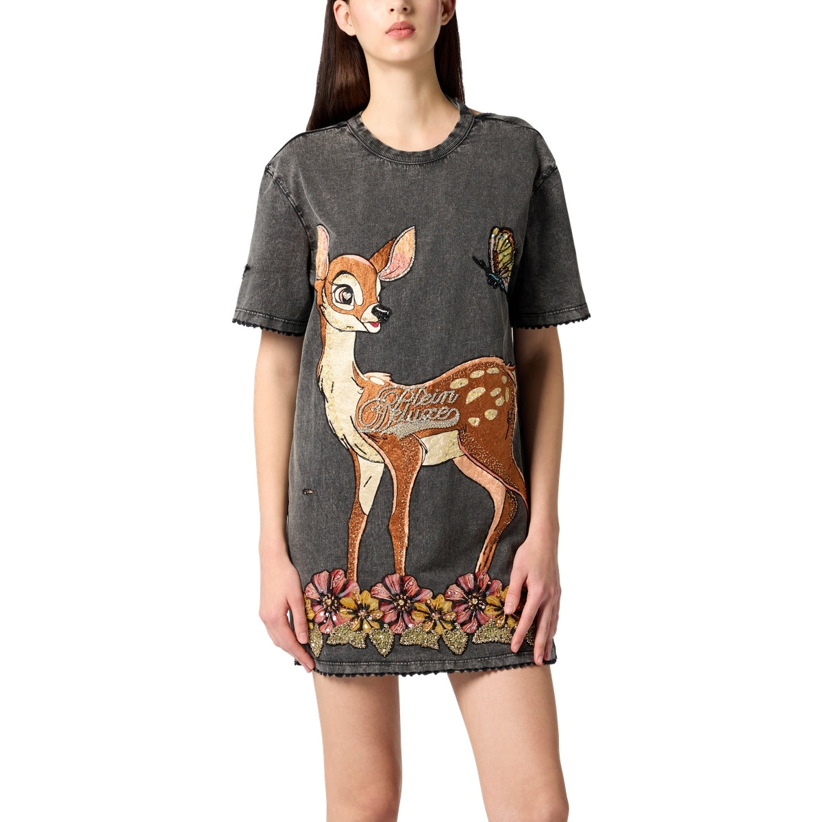Open Back Destroyed T-Shirt Dress Fairy