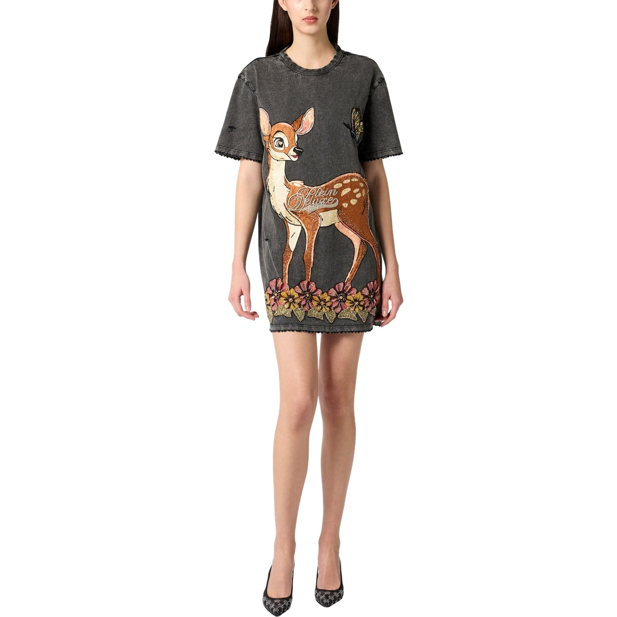 Open Back Destroyed T-Shirt Dress Fairy