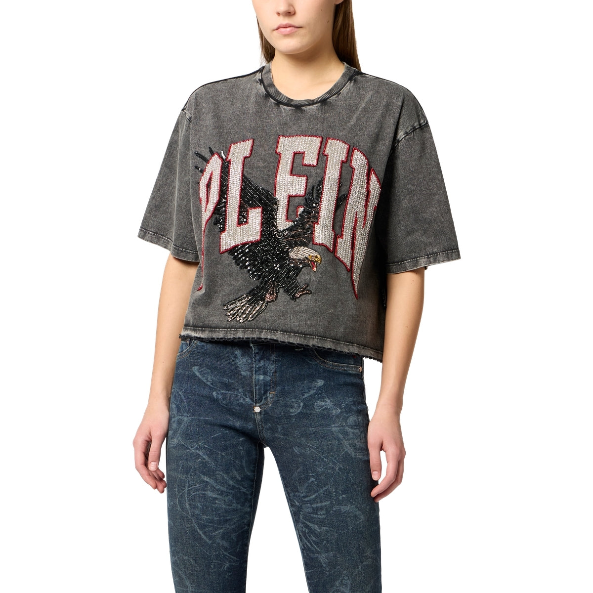 Cropped T-Shirt Plein Eagle