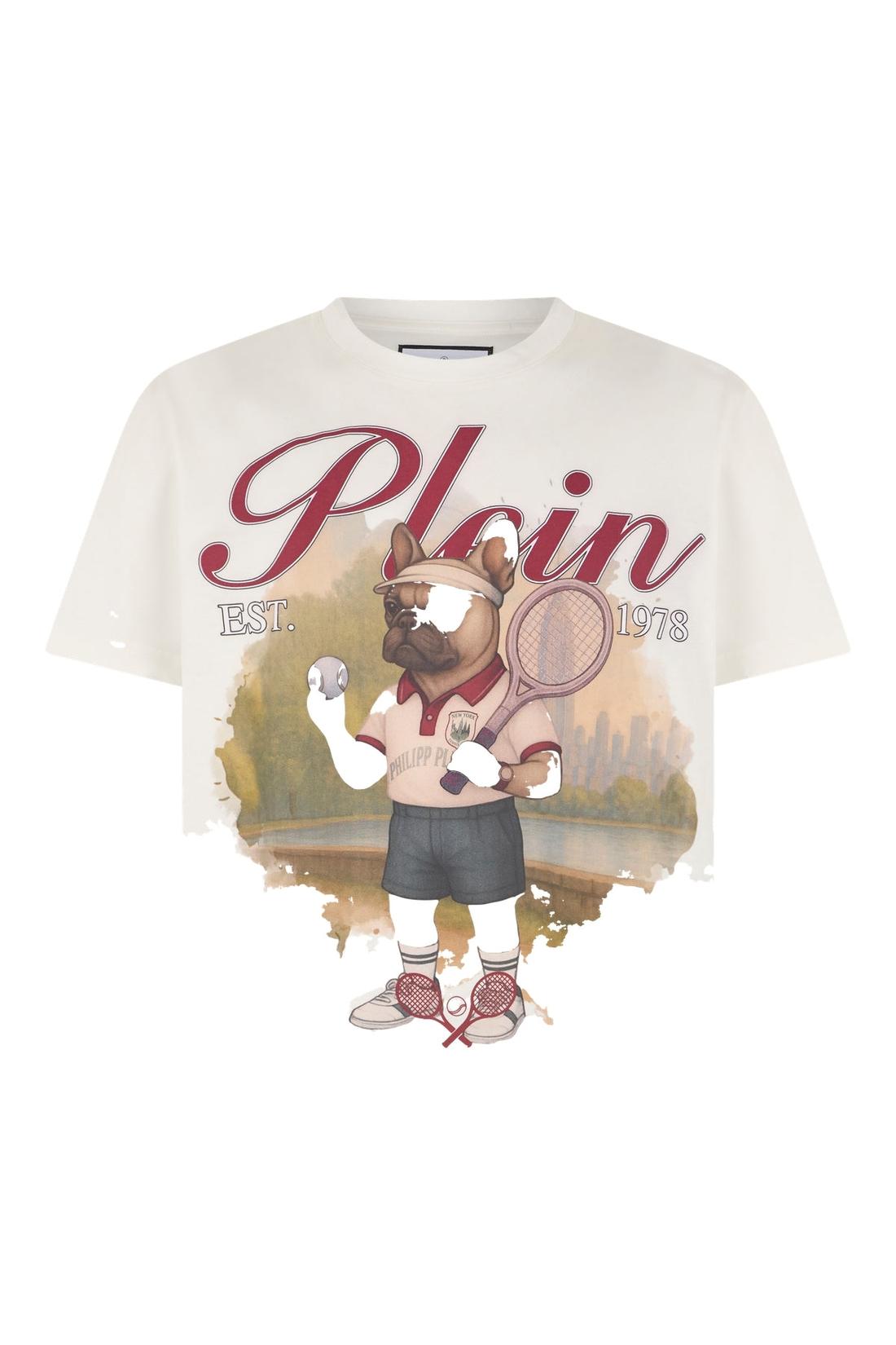 Philipp Plein Round Neck T-Shirt New York Tennis, Shirts