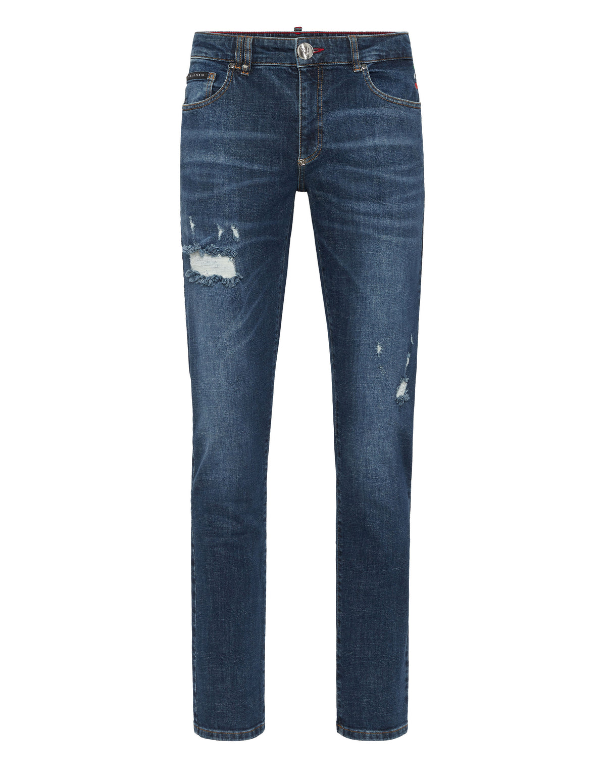 Destroyed Super Straight Cut Jeans