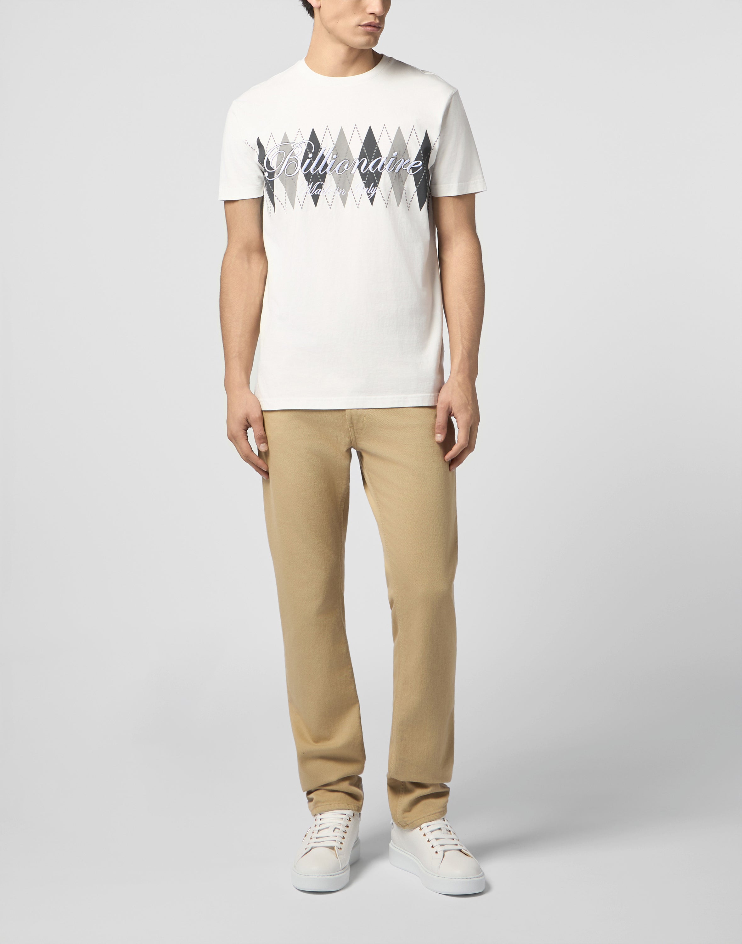 Embroidered T-shirt Round Neck SS