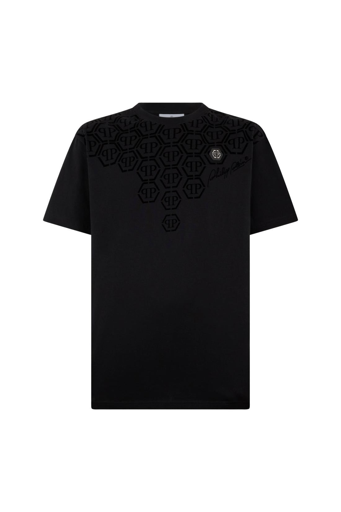 Philipp Plein Round Neck T-Shirt Degrade Monogram Monogram, Shirts