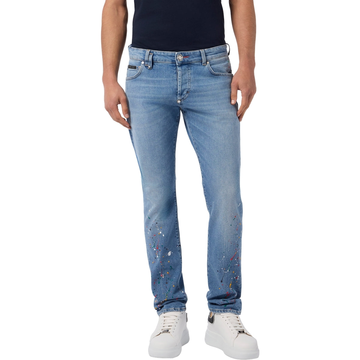 Super Straight Cut Jeans Paint