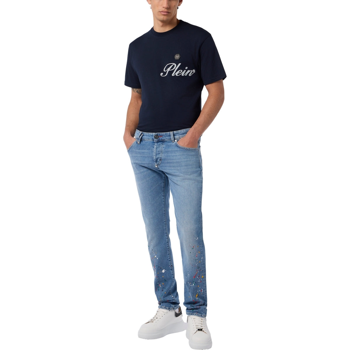 Super Straight Cut Jeans Paint