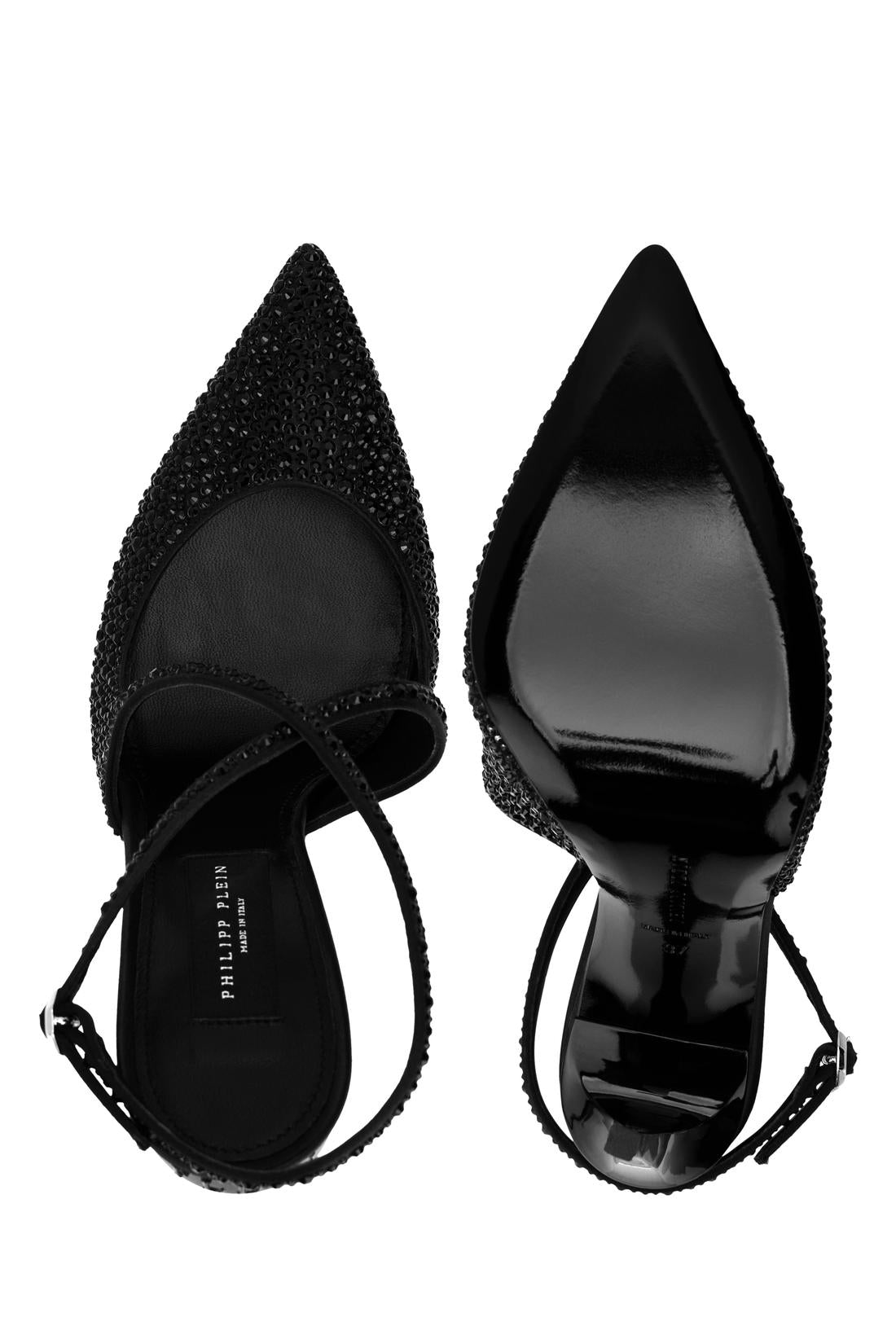 Philipp Plein Slingback Shoes Strass, Schuhe