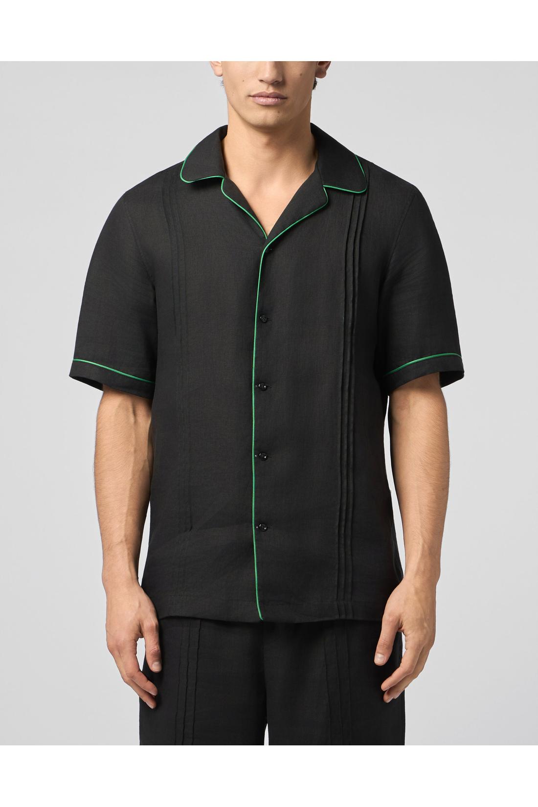 Philipp Plein Linen Bowling Shirt Plein Tennis, Shirts
