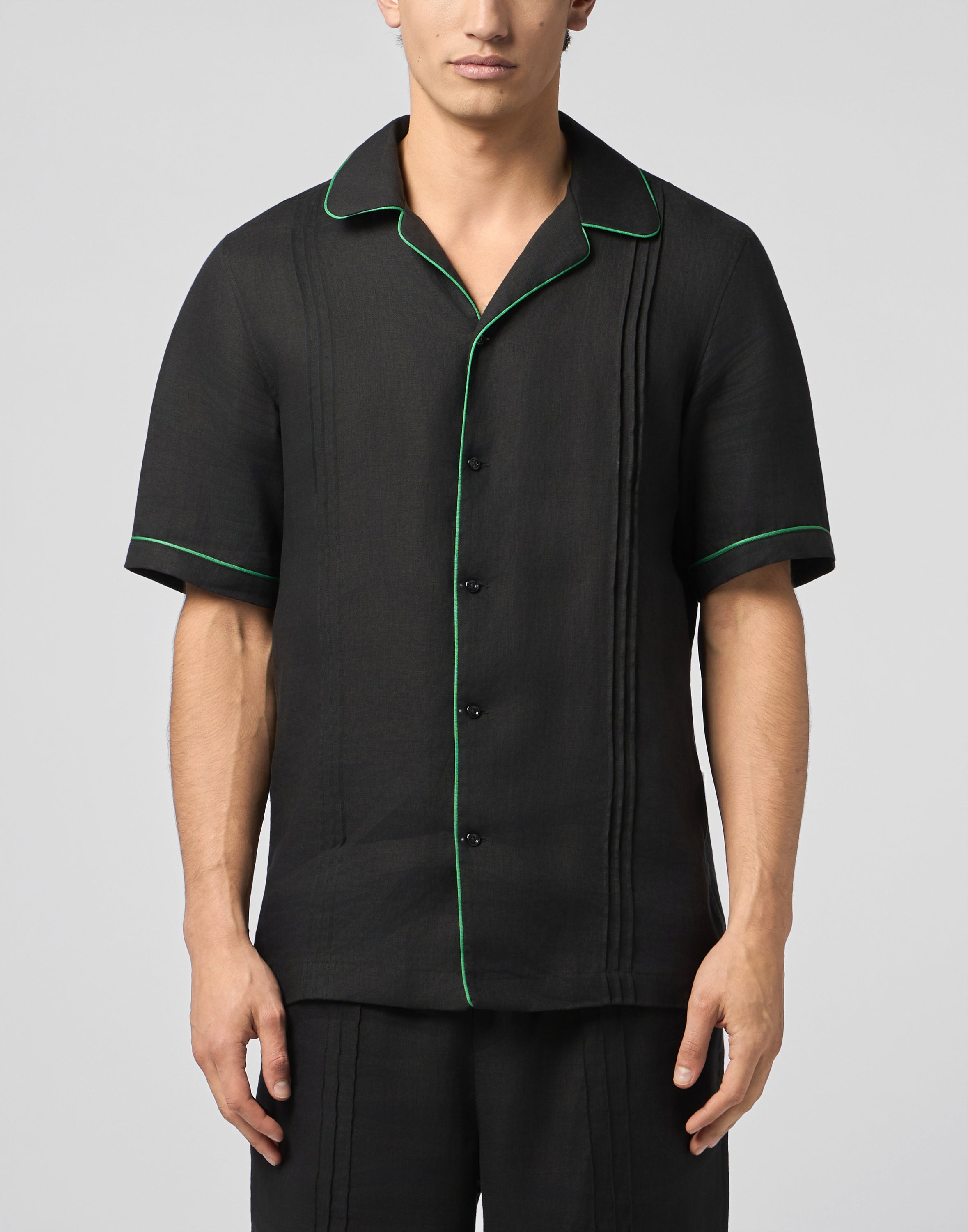 Linen Bowling Shirt Plein Tennis