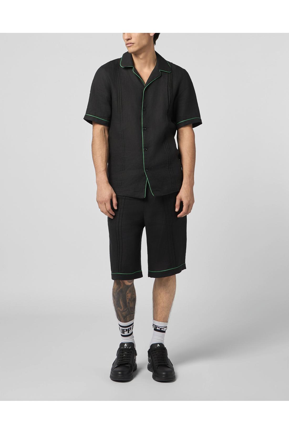 Philipp Plein Linen Bowling Shirt Plein Tennis, Shirts