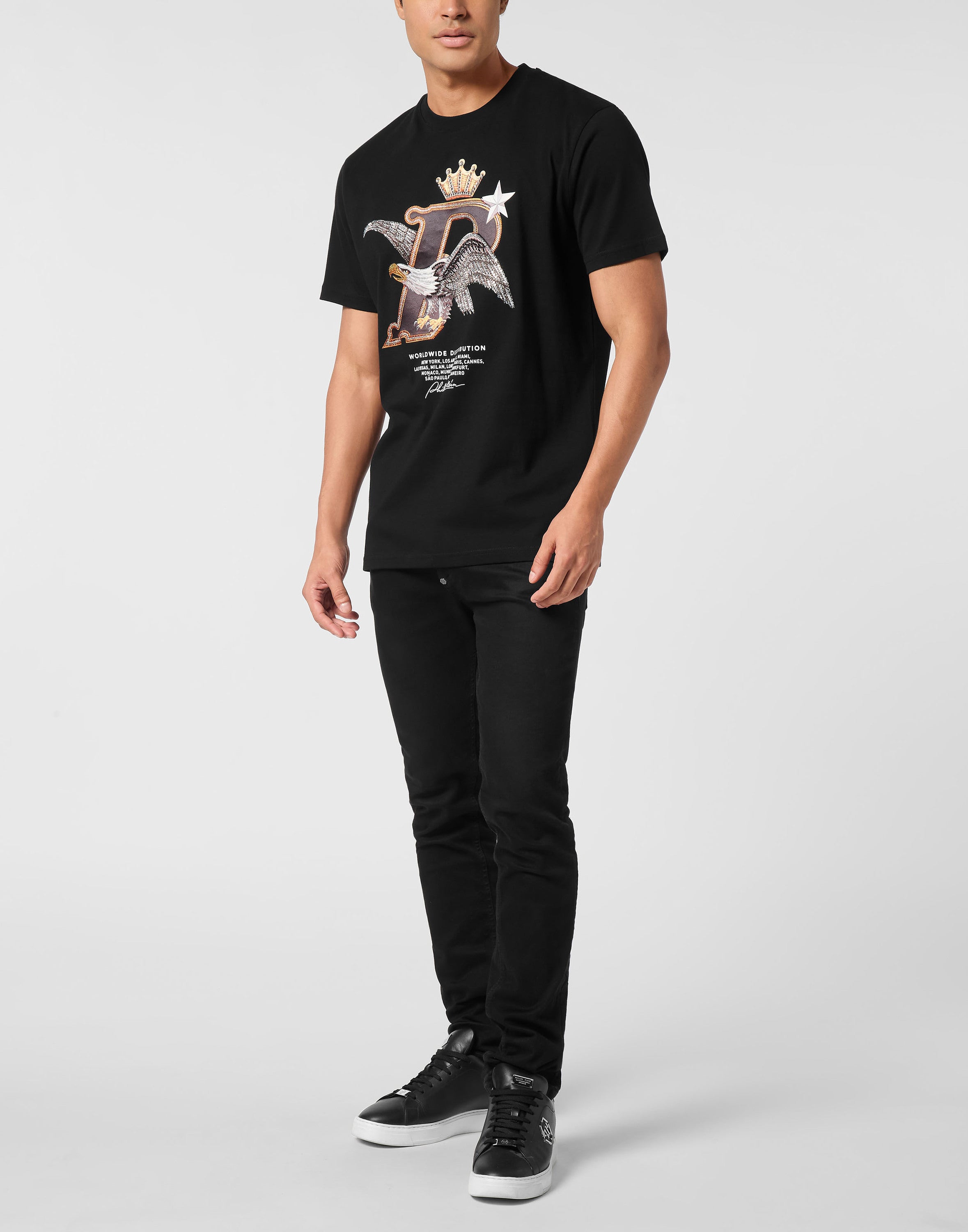 Round Neck T-Shirt Eagle Plein Worldwide