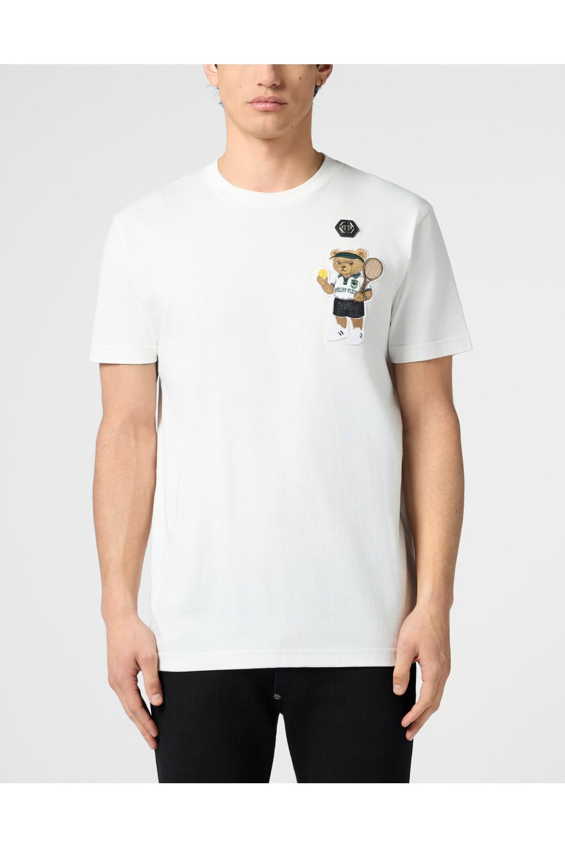 Philipp Plein Round Neck T-Shirt Teddy Tennis Patch, Shirts