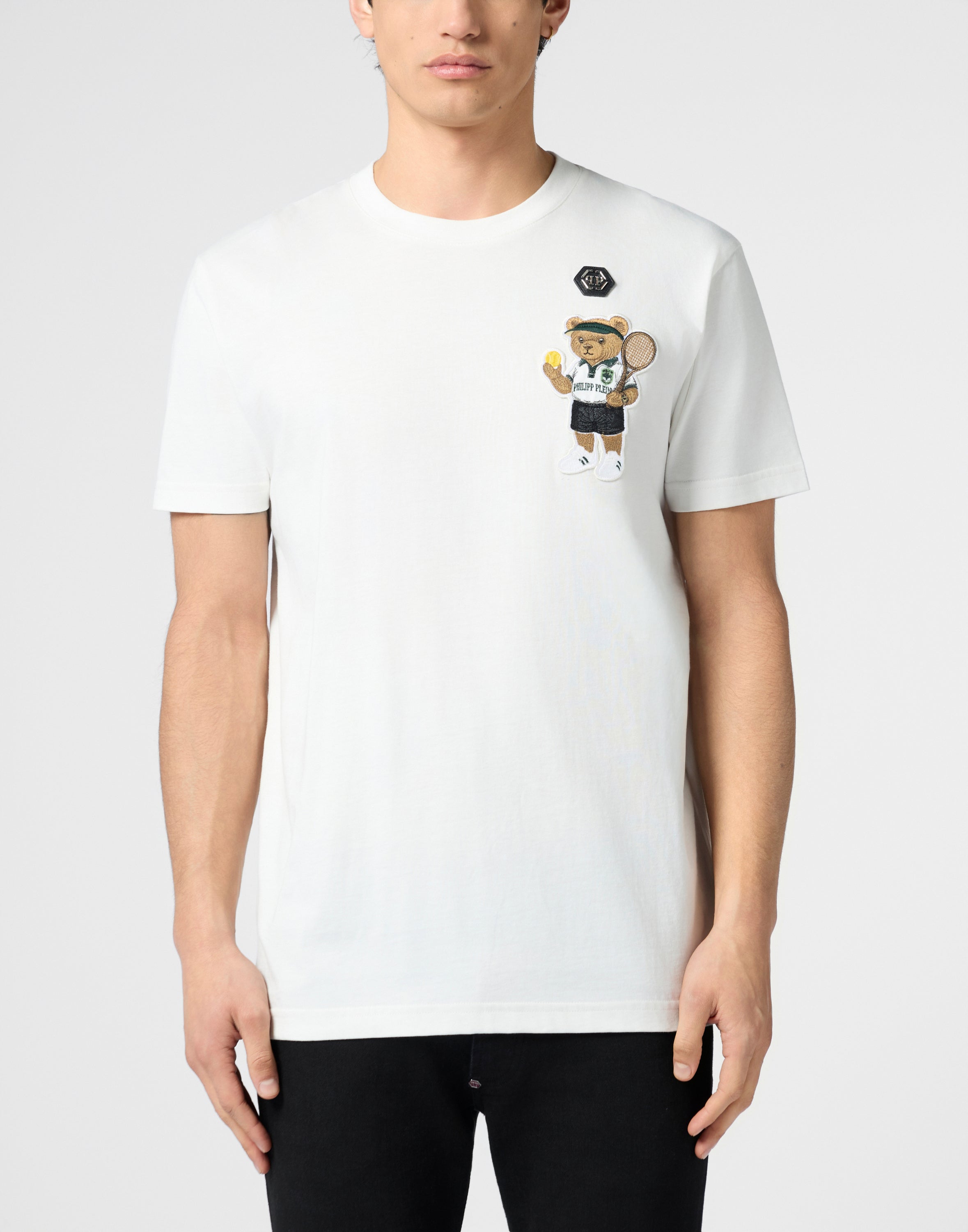 Round Neck T-Shirt Teddy Tennis Patch