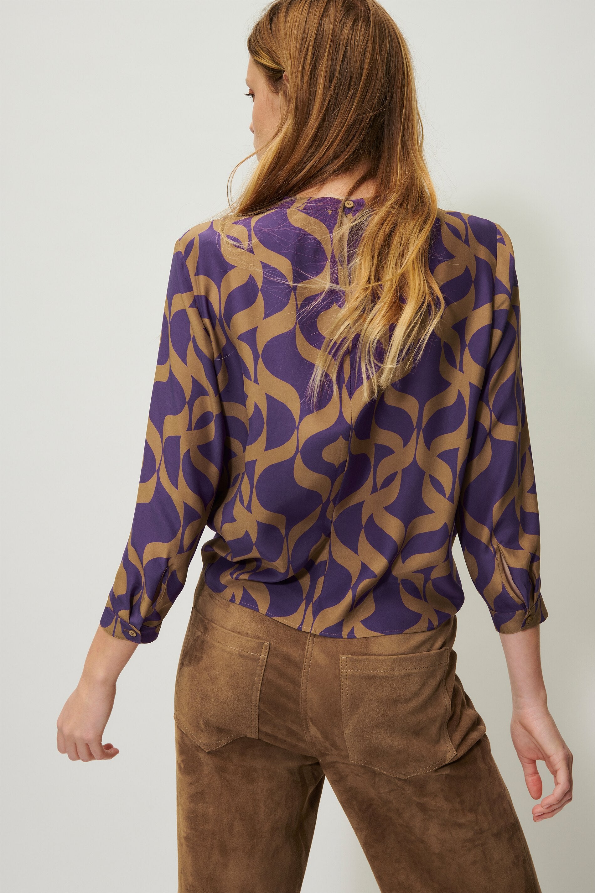 Bluse mit Tapisserie-Print