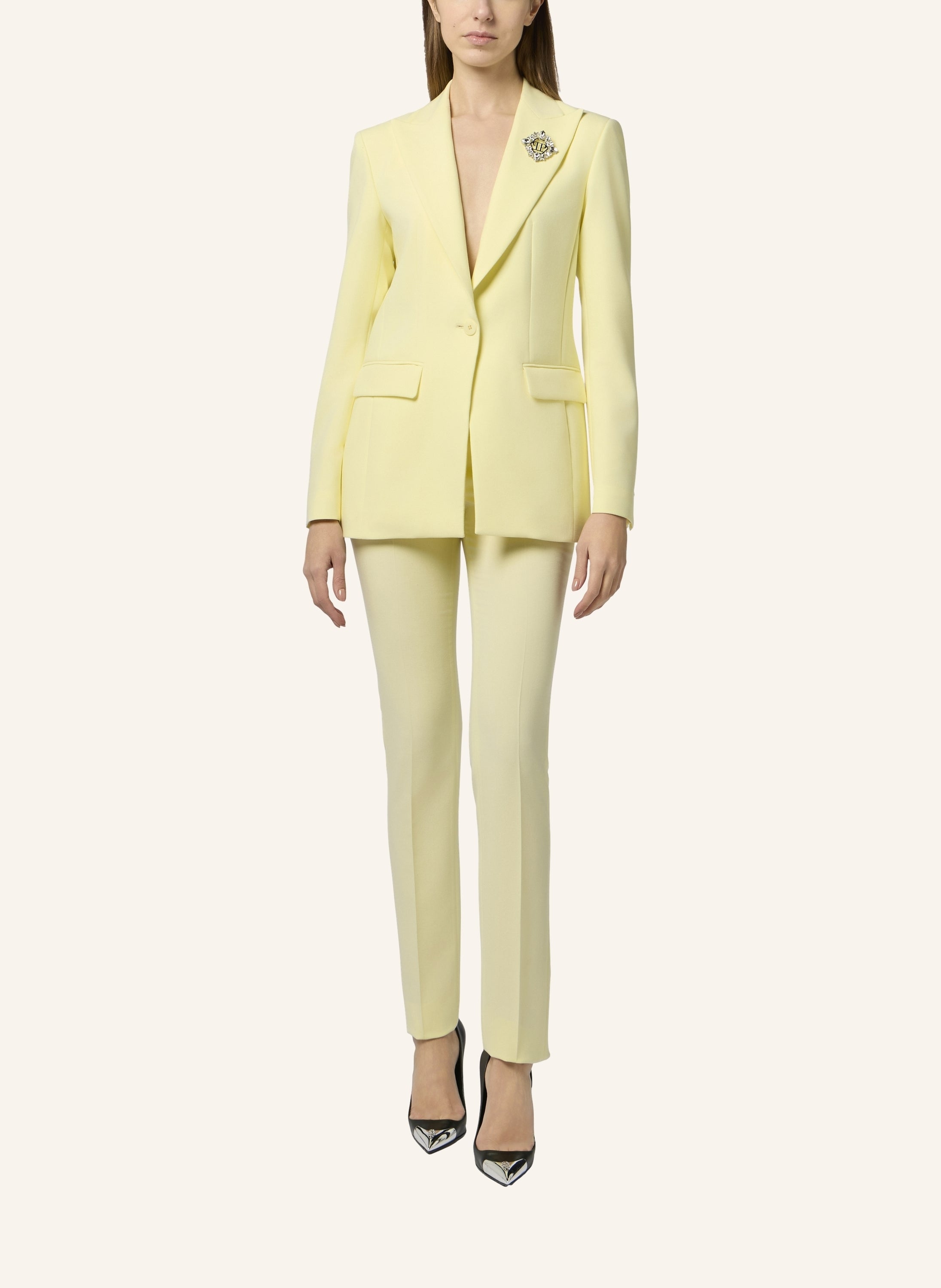 Wool Fitted Single-Breasted Blazer