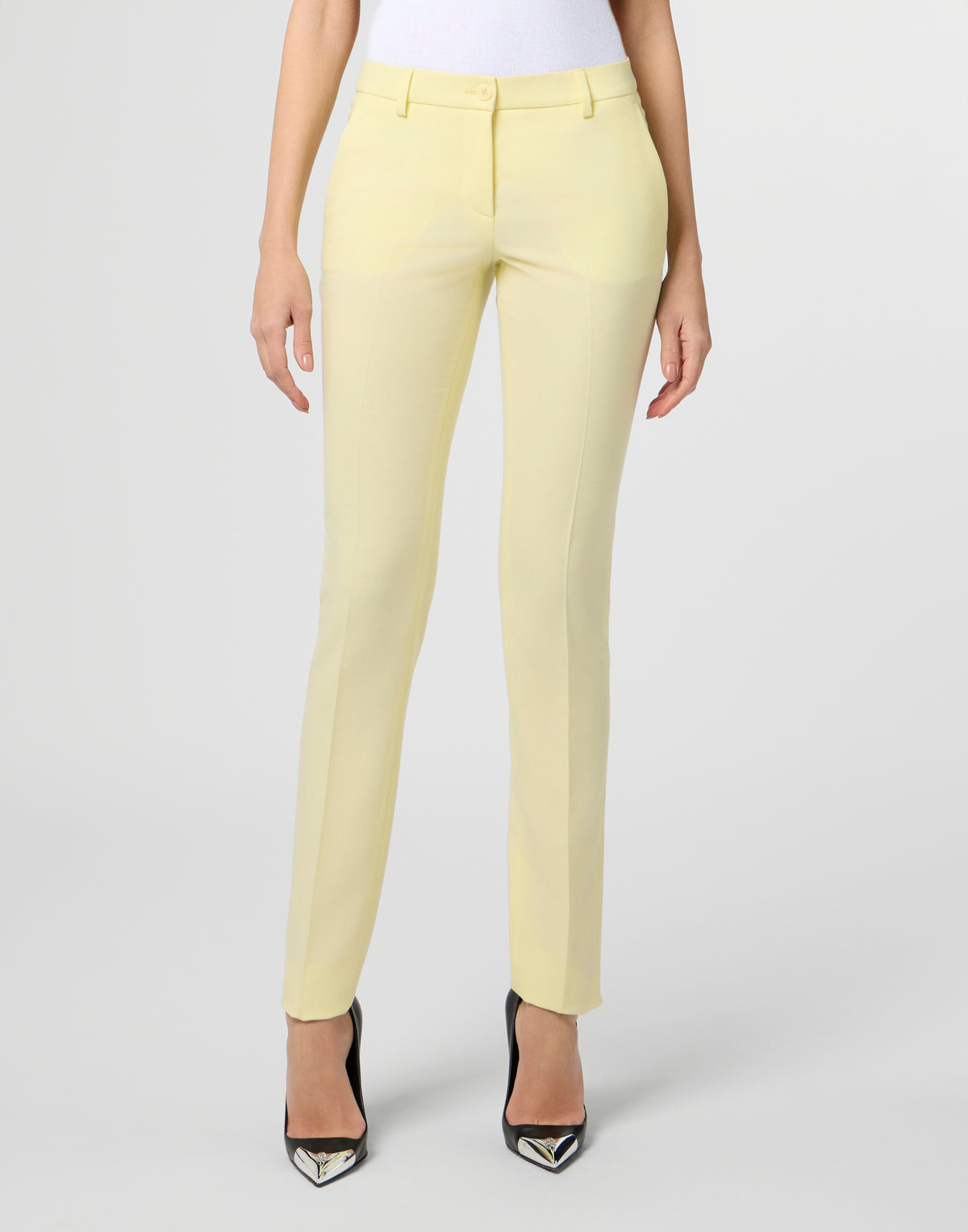 Wool Office Trousers Regular Waist