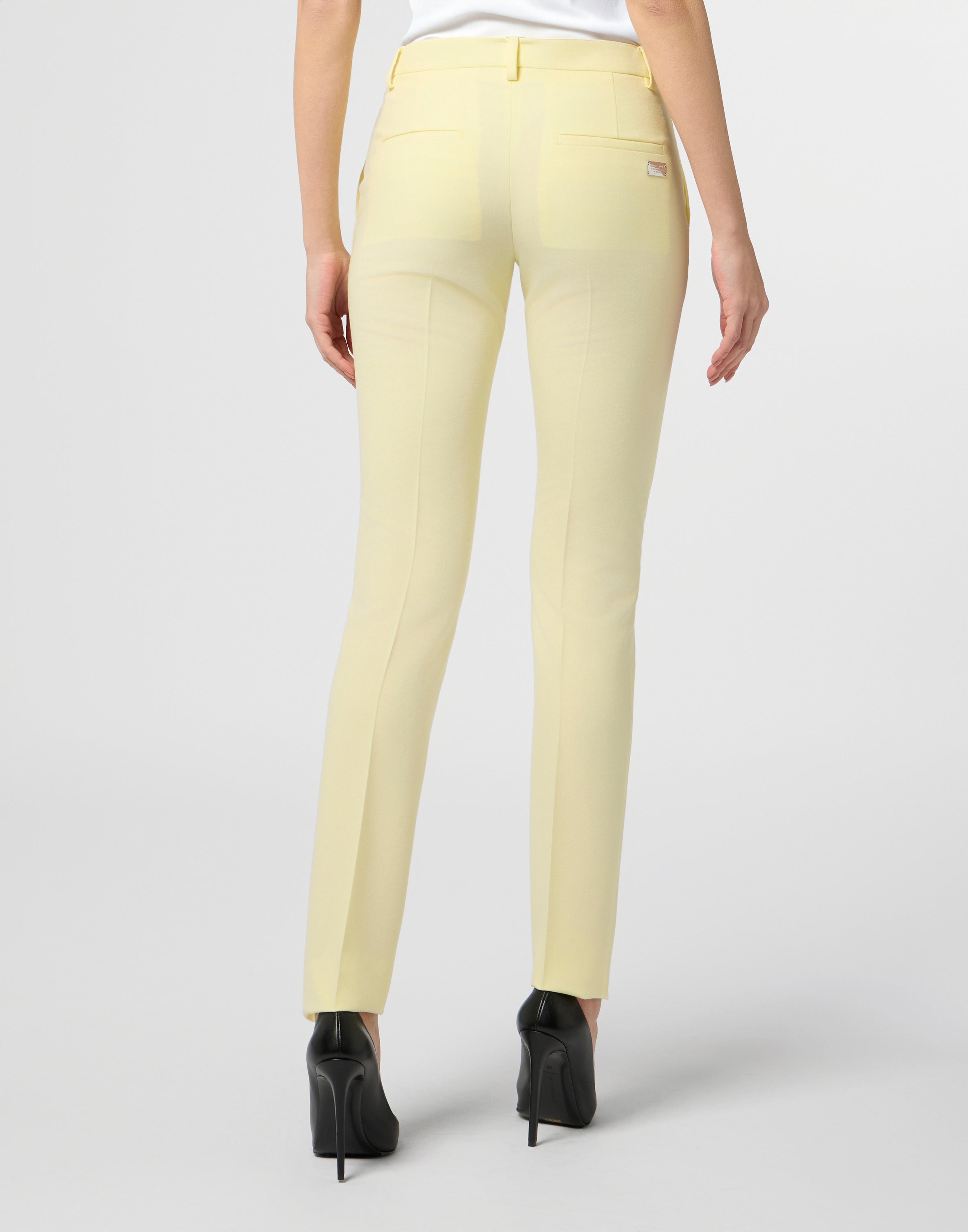 Wool Office Trousers Regular Waist