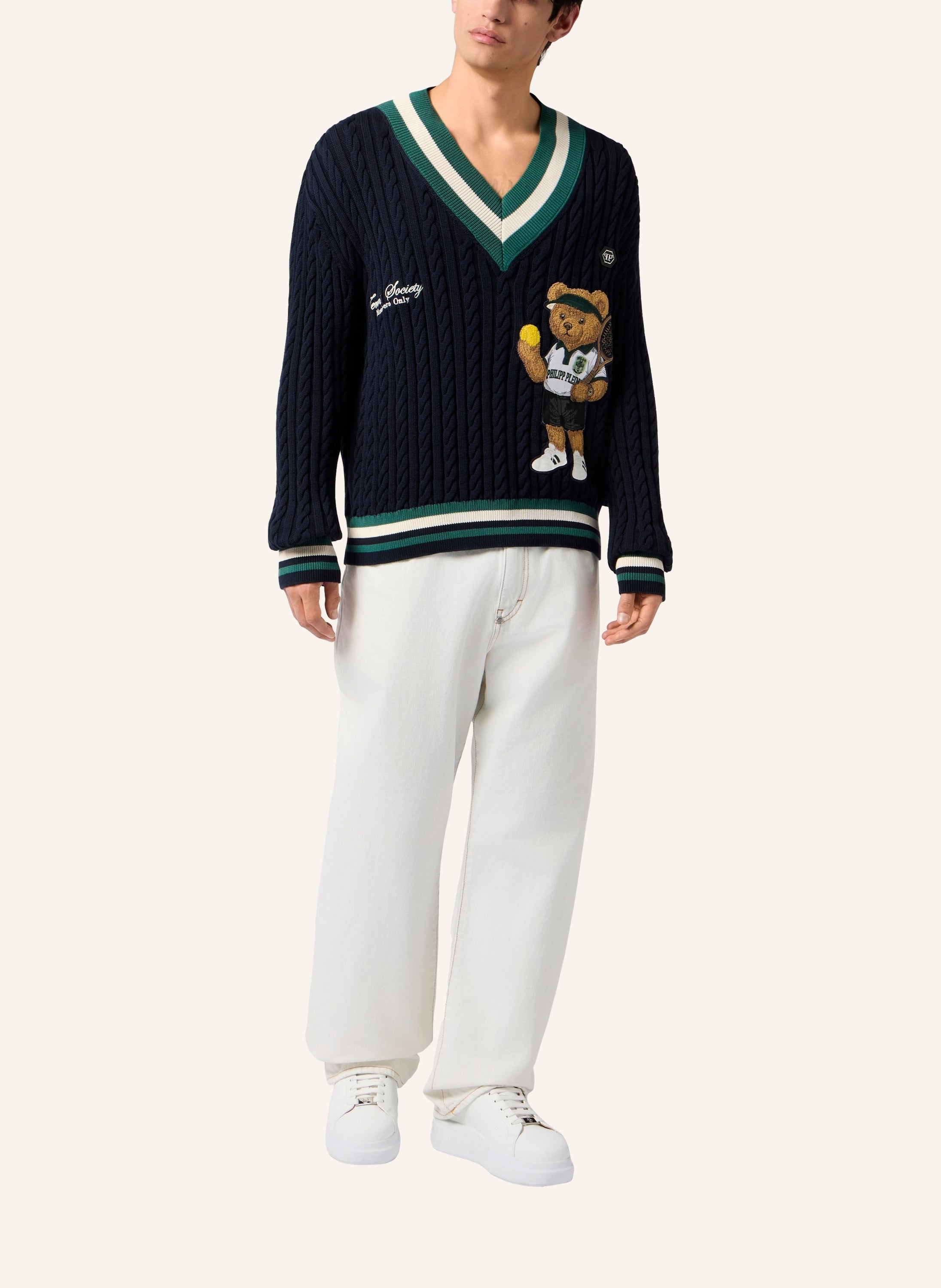 V-Neck Pullover Plein Tennis