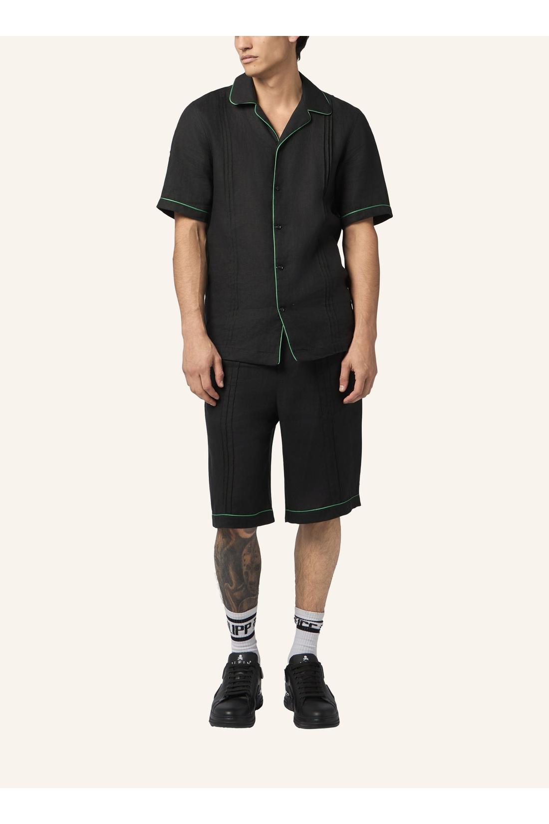 Philipp Plein Linen Bowling Shirt Plein Tennis, Shirts