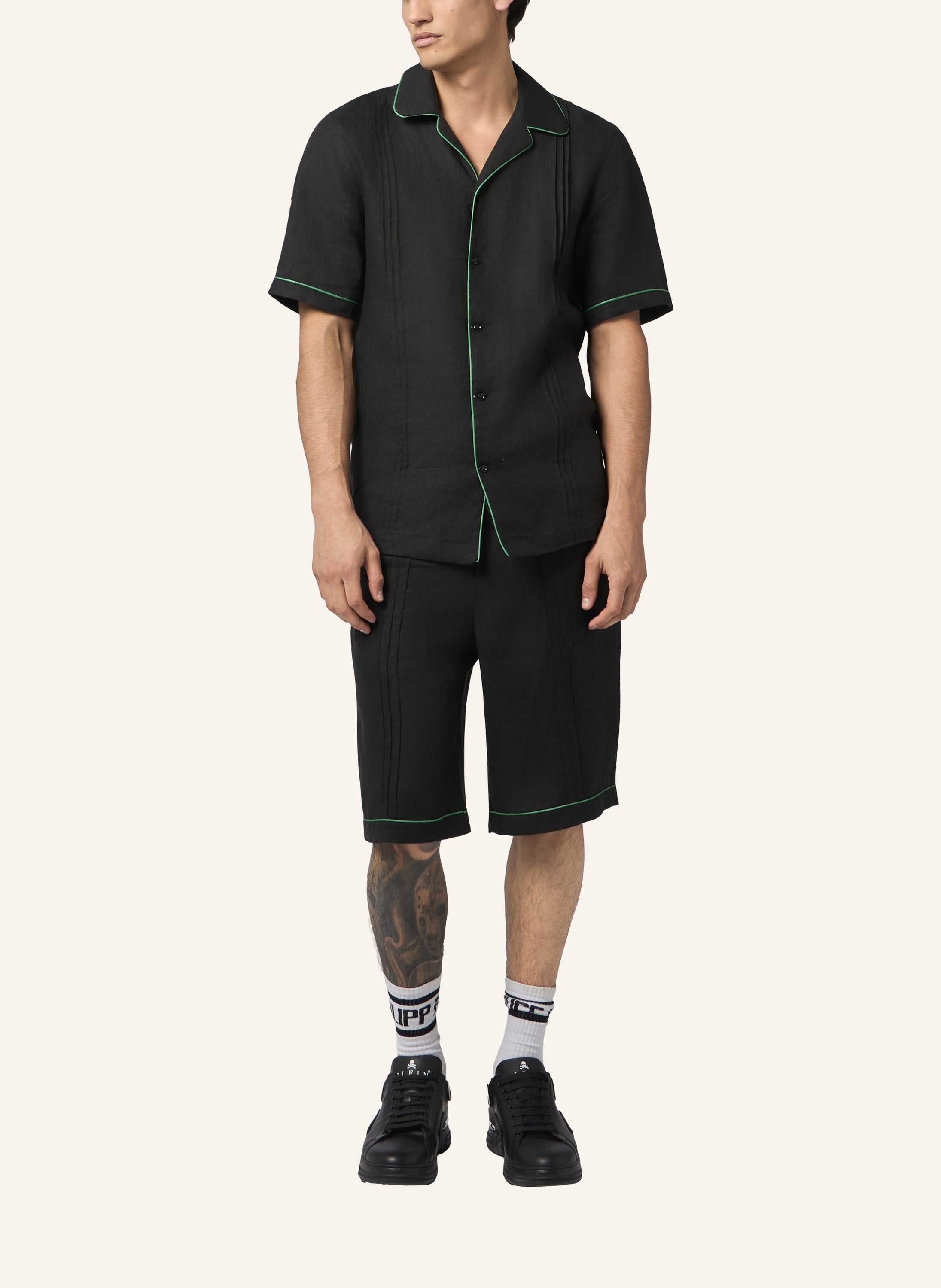 Linen Bowling Shirt Plein Tennis