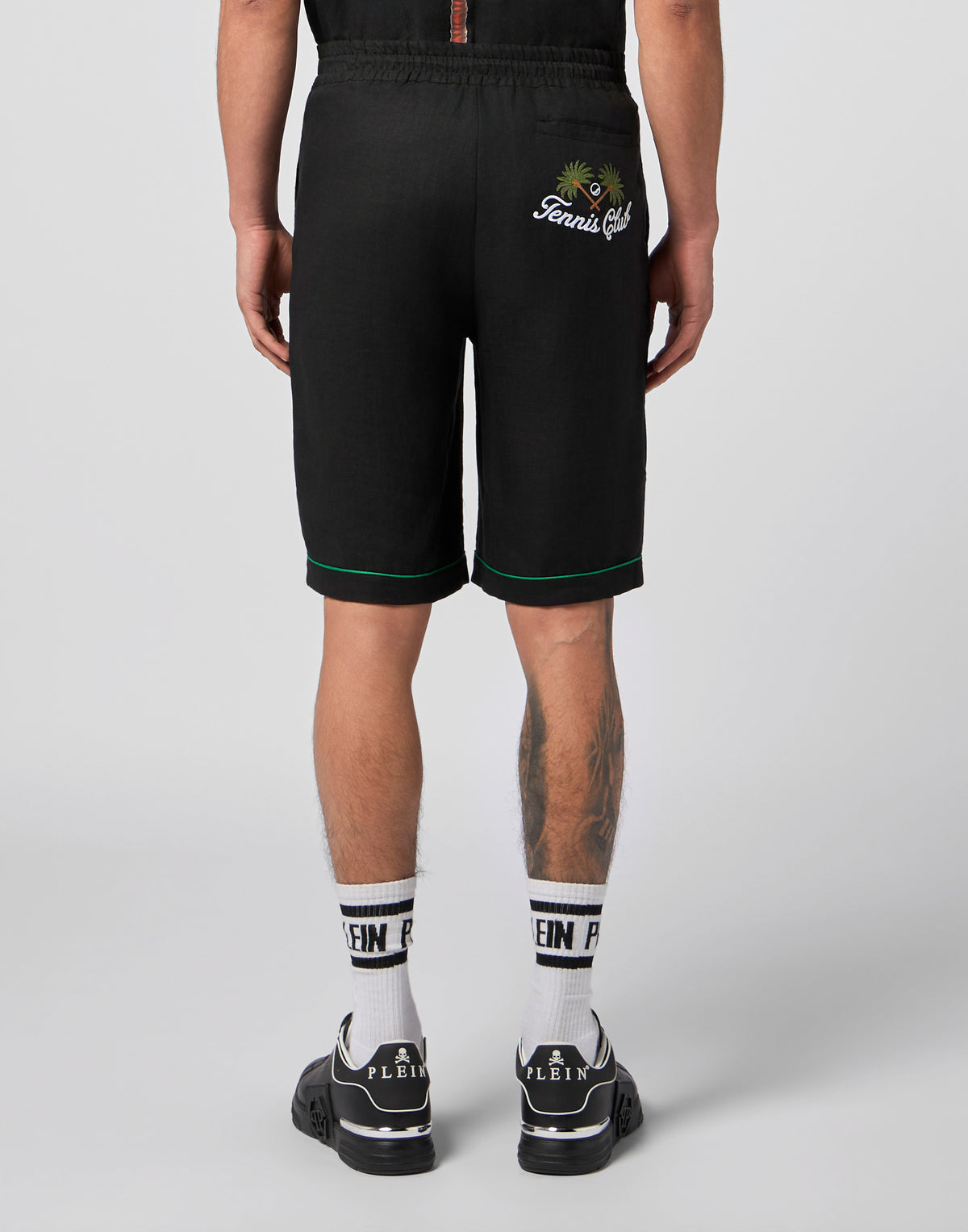 Linen Drawstring Shorts Plein Tennis