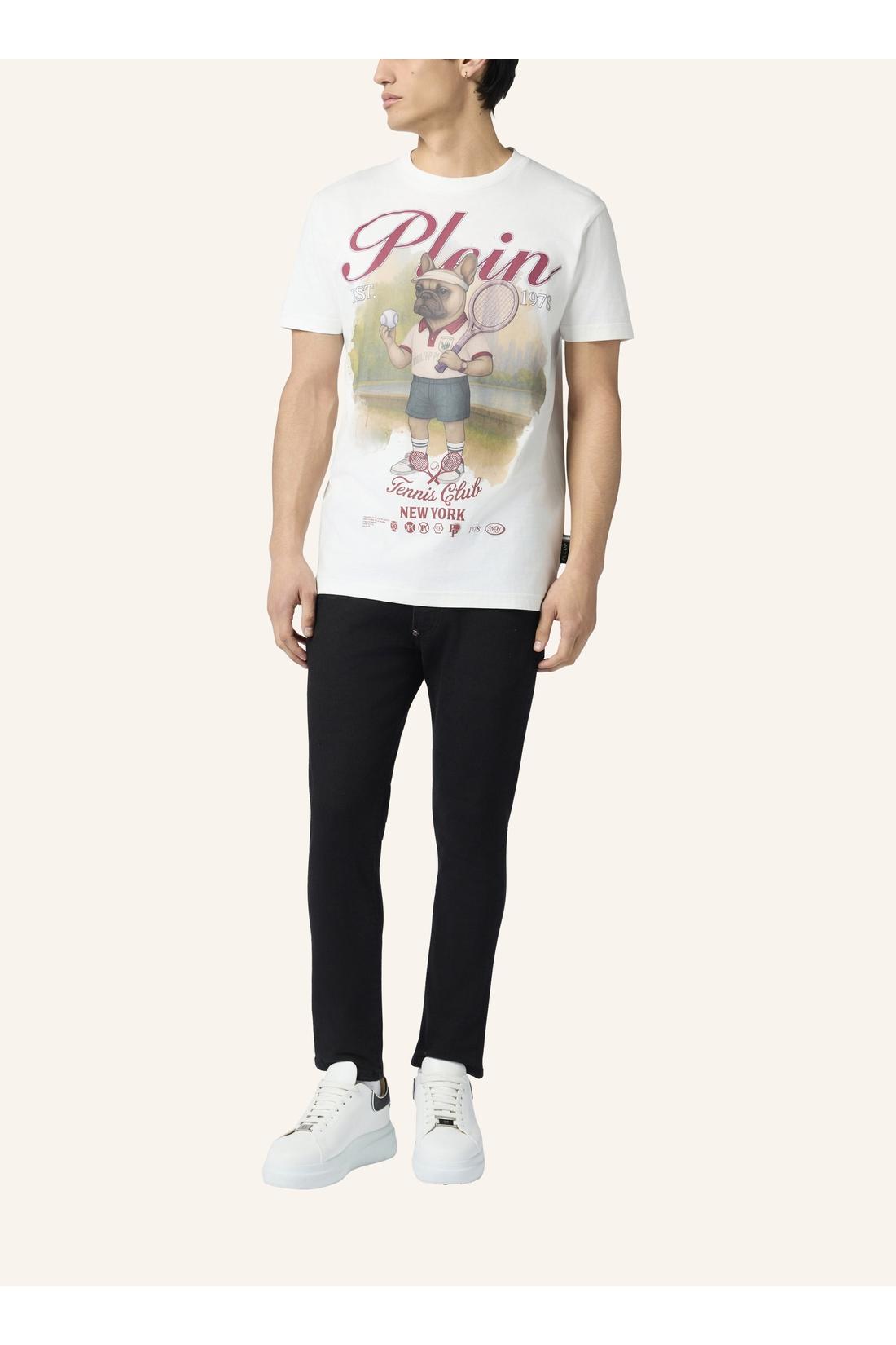 Philipp Plein Round Neck T-Shirt New York Tennis, Shirts