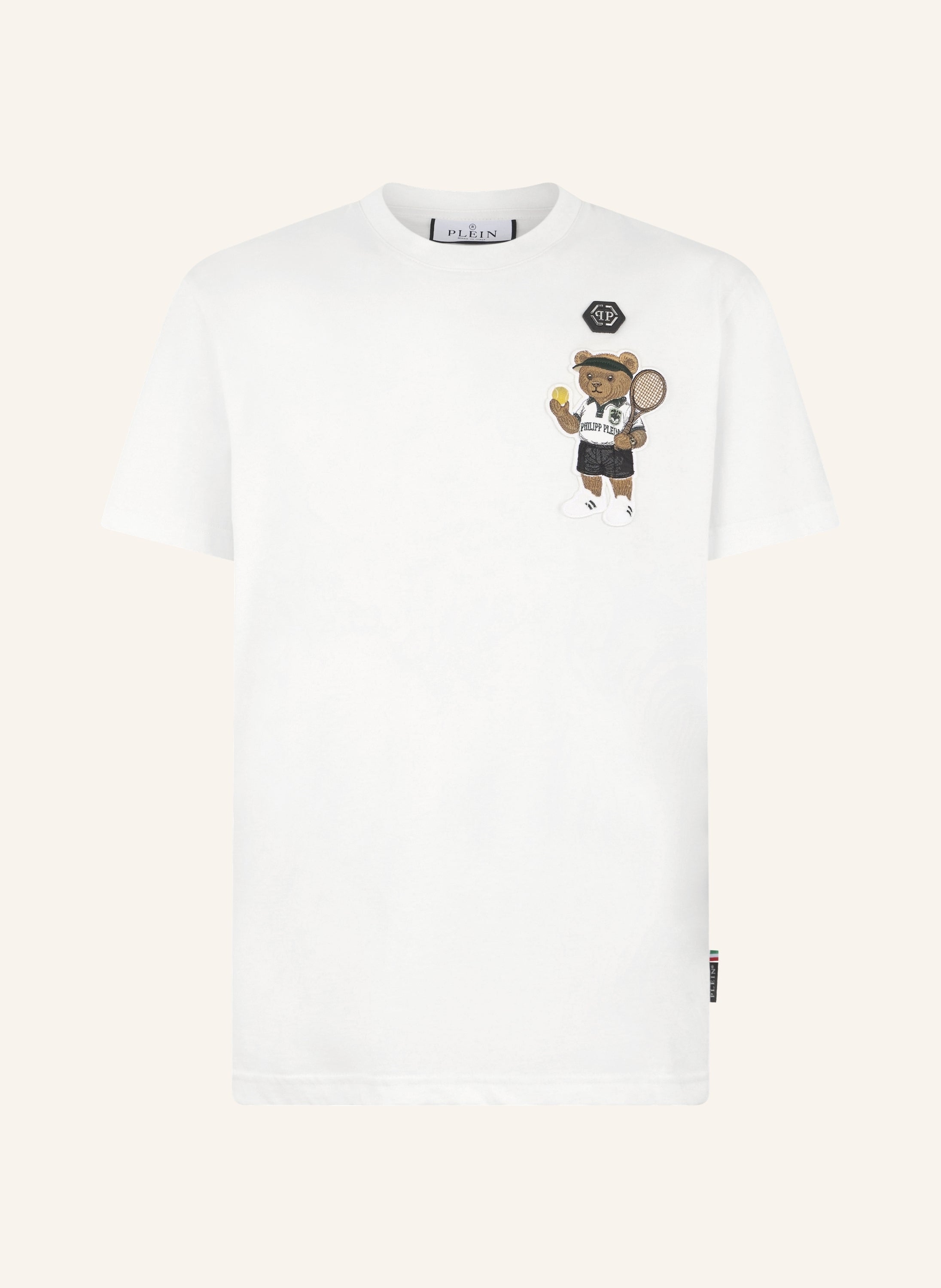 Round Neck T-Shirt Teddy Tennis Patch