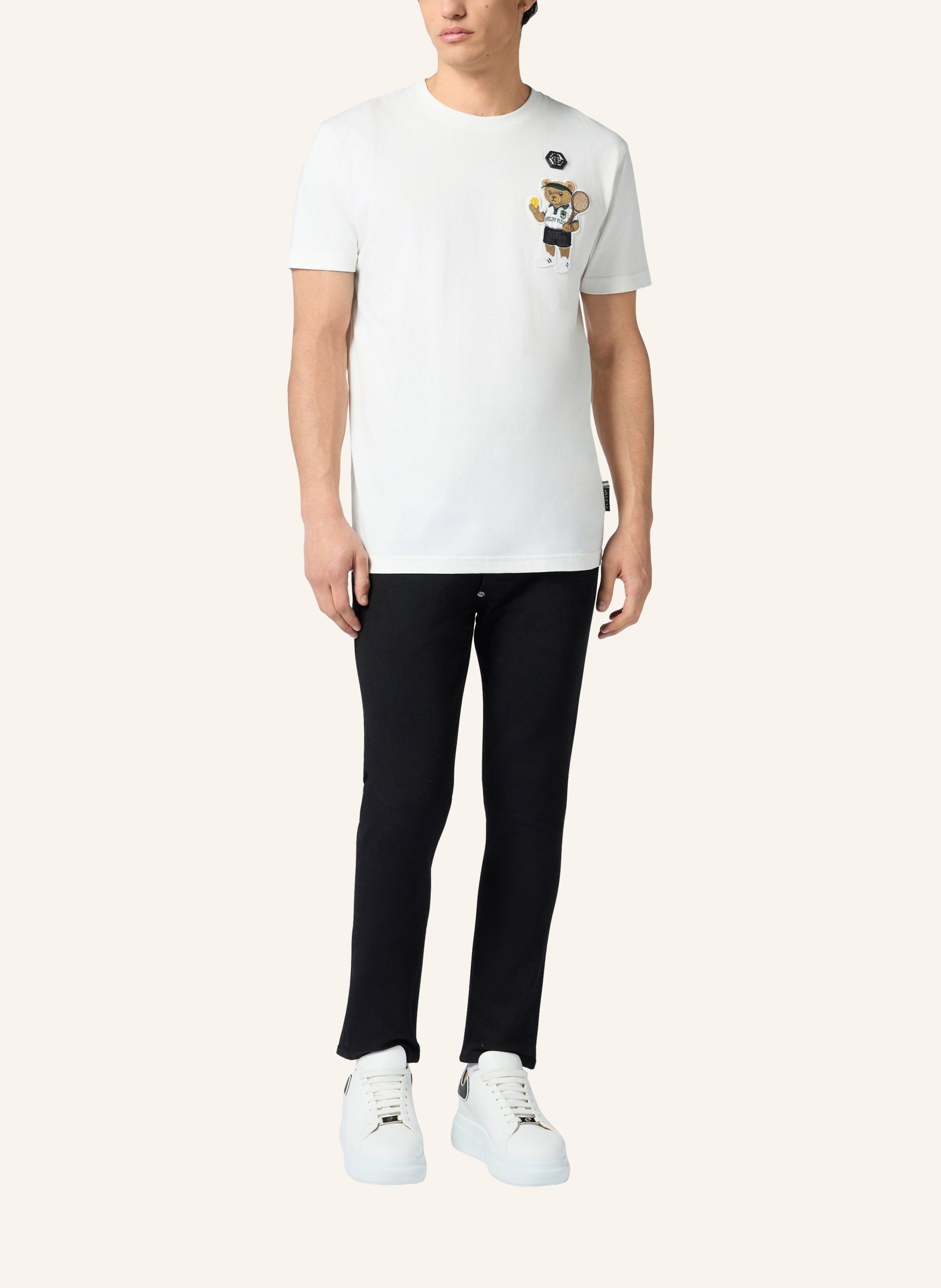 Round Neck T-Shirt Teddy Tennis Patch