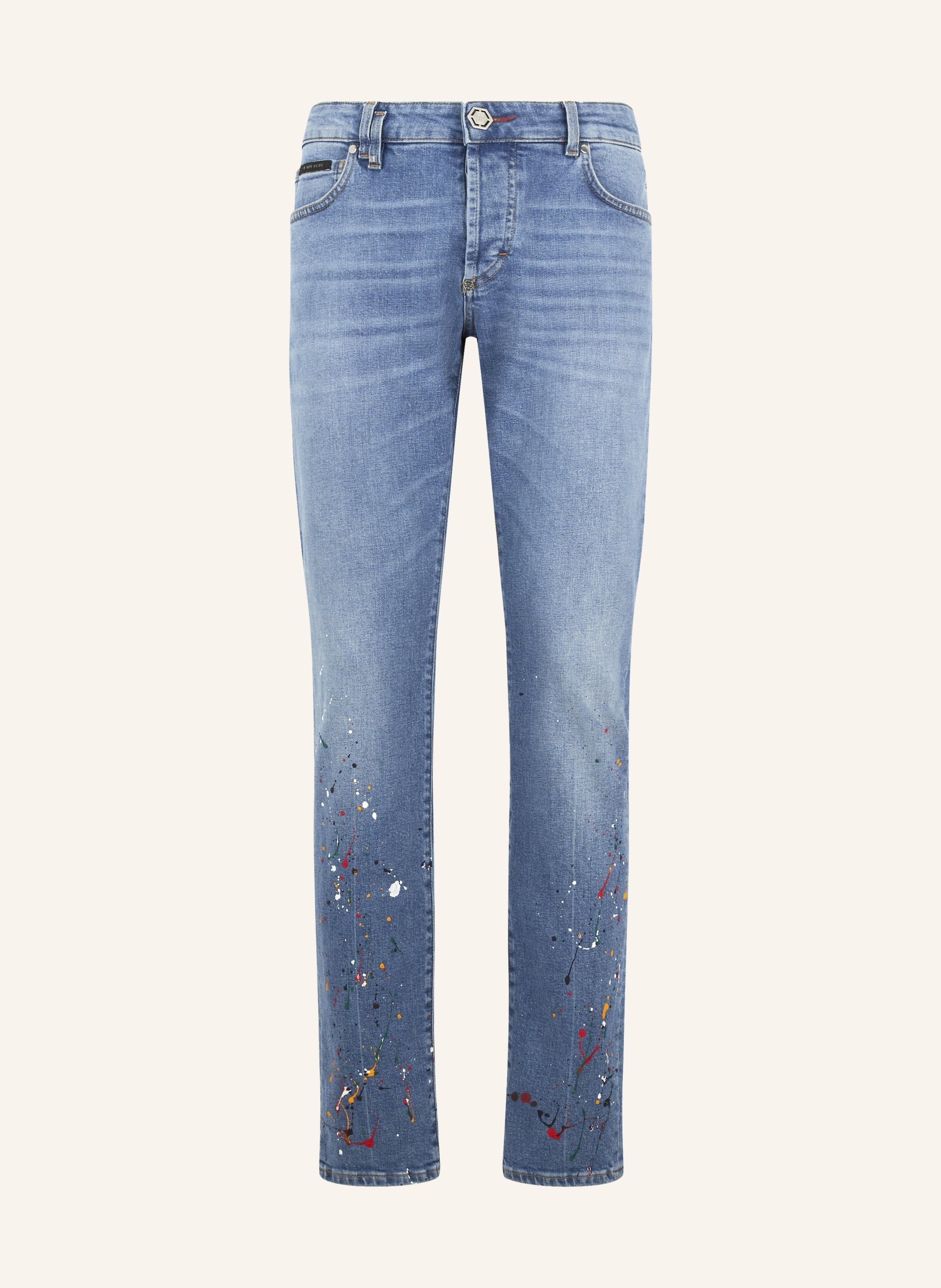 Super Straight Cut Jeans Paint