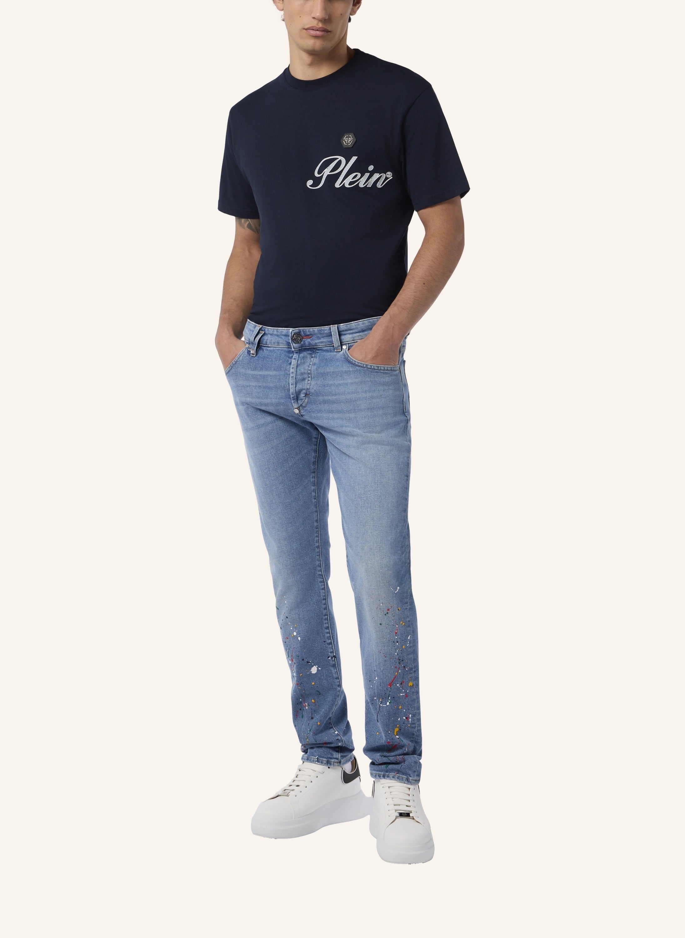 Super Straight Cut Jeans Paint