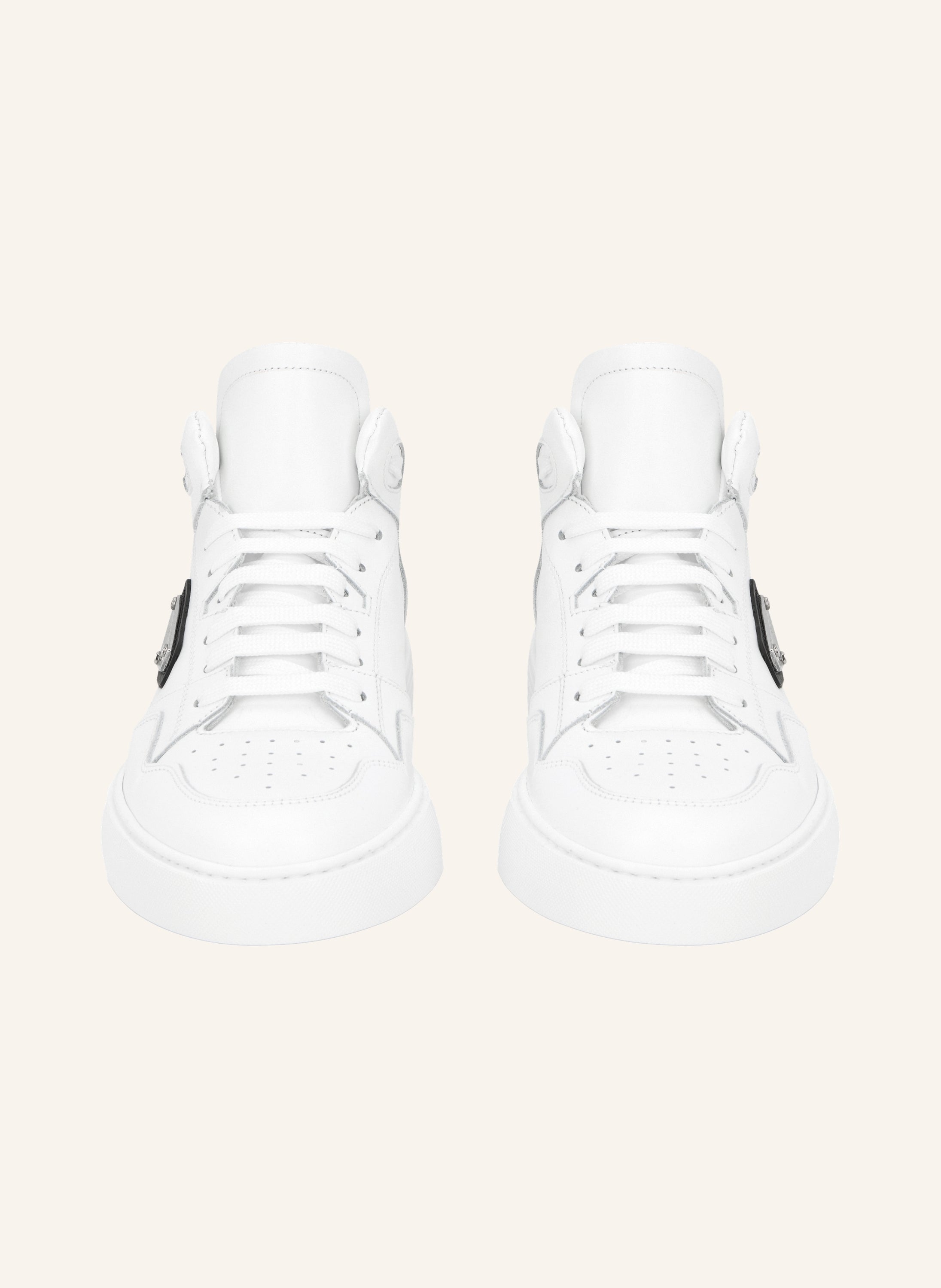 Nappa Leather Mid Top Sneakers