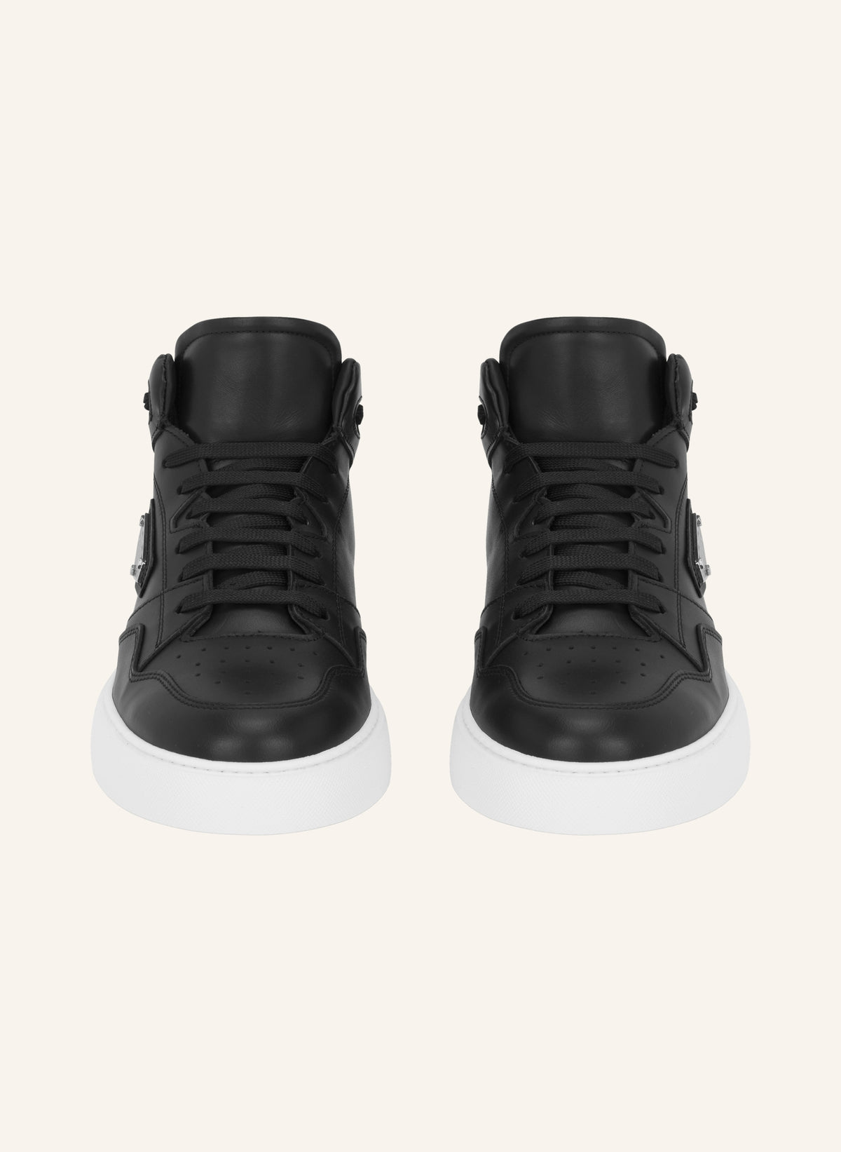 Nappa Leather Mid Top Sneakers