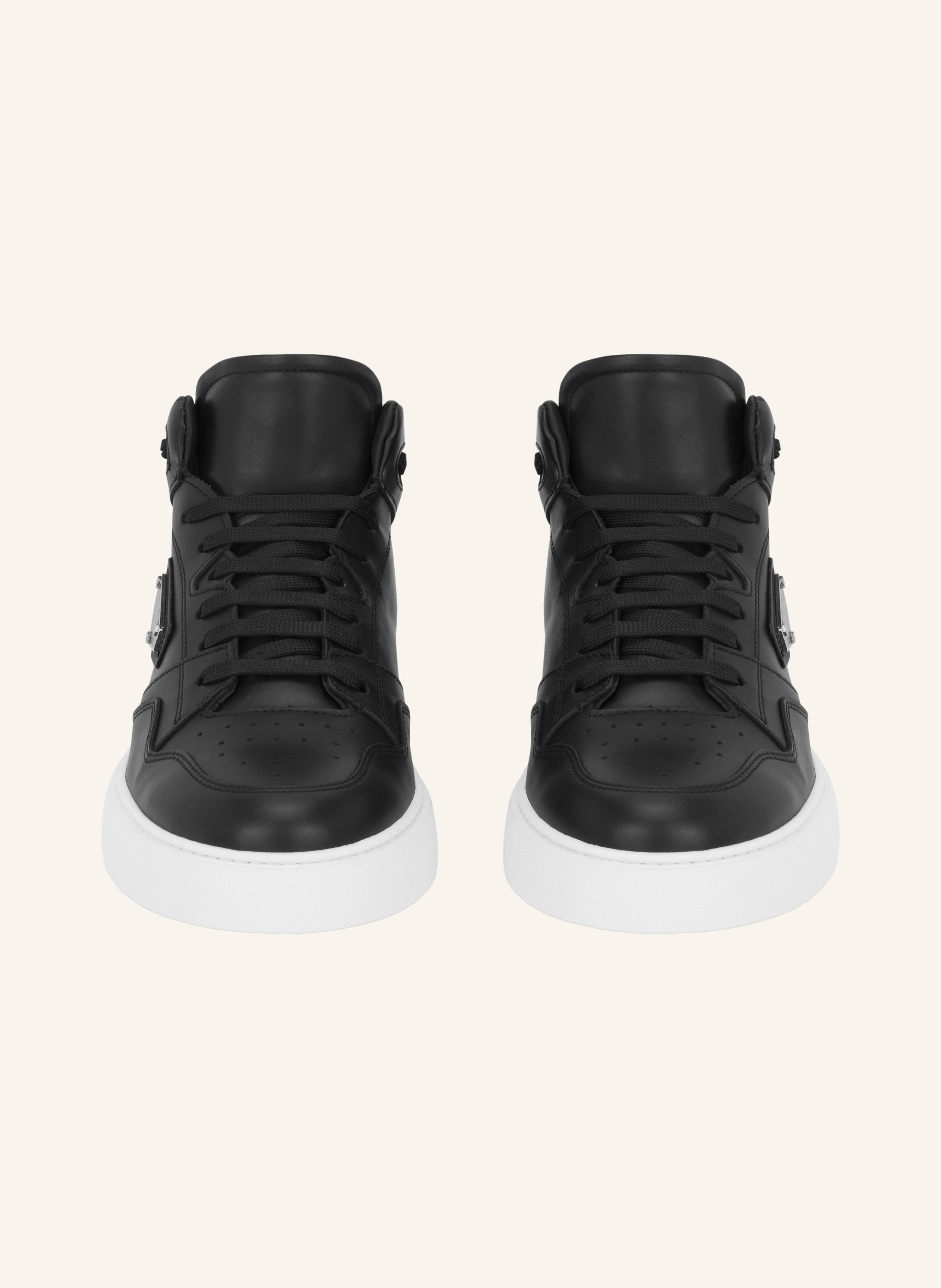 Nappa Leather Mid Top Sneakers