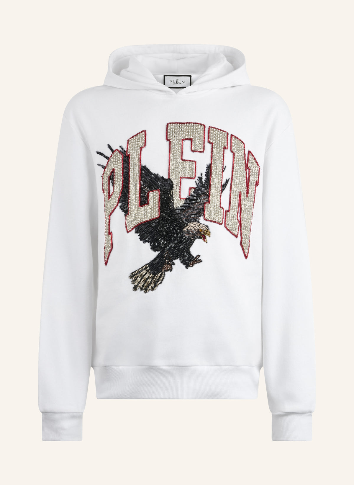 Washed Hoodie Sweatshirt Plein Eagle